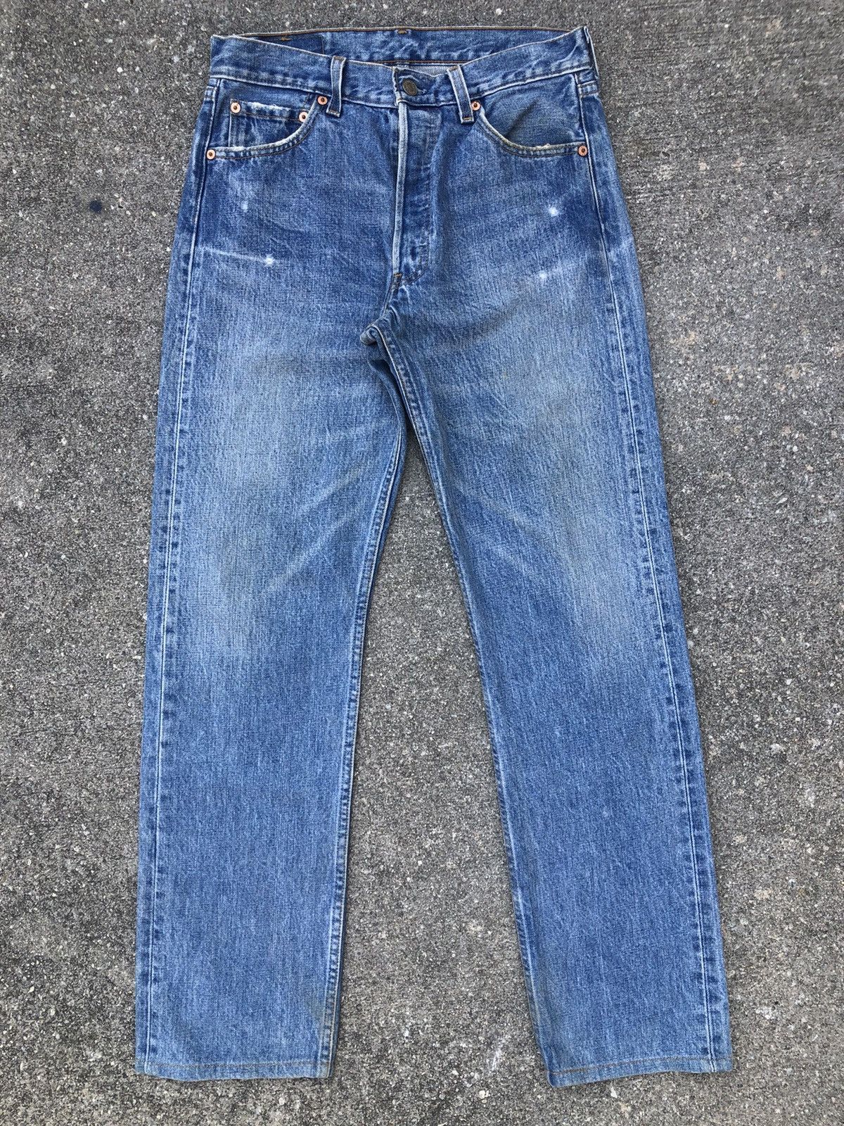 Levi's Vintage Y2K 2000 Levi’s 501 Jeans Distressed Denim Jeans Size US 30 / EU 46 - 1 Thumbnail