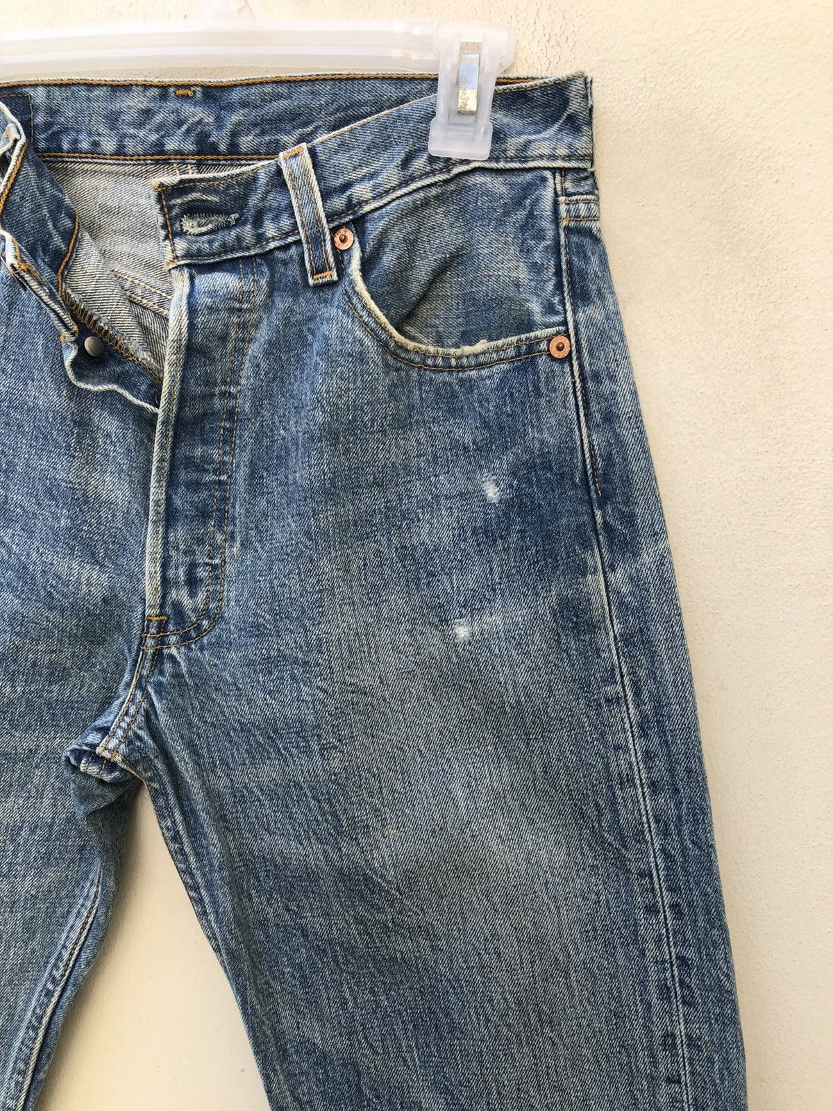 Levi's Vintage Y2K 2000 Levi’s 501 Jeans Distressed Denim Jeans Size US 30 / EU 46 - 8 Thumbnail