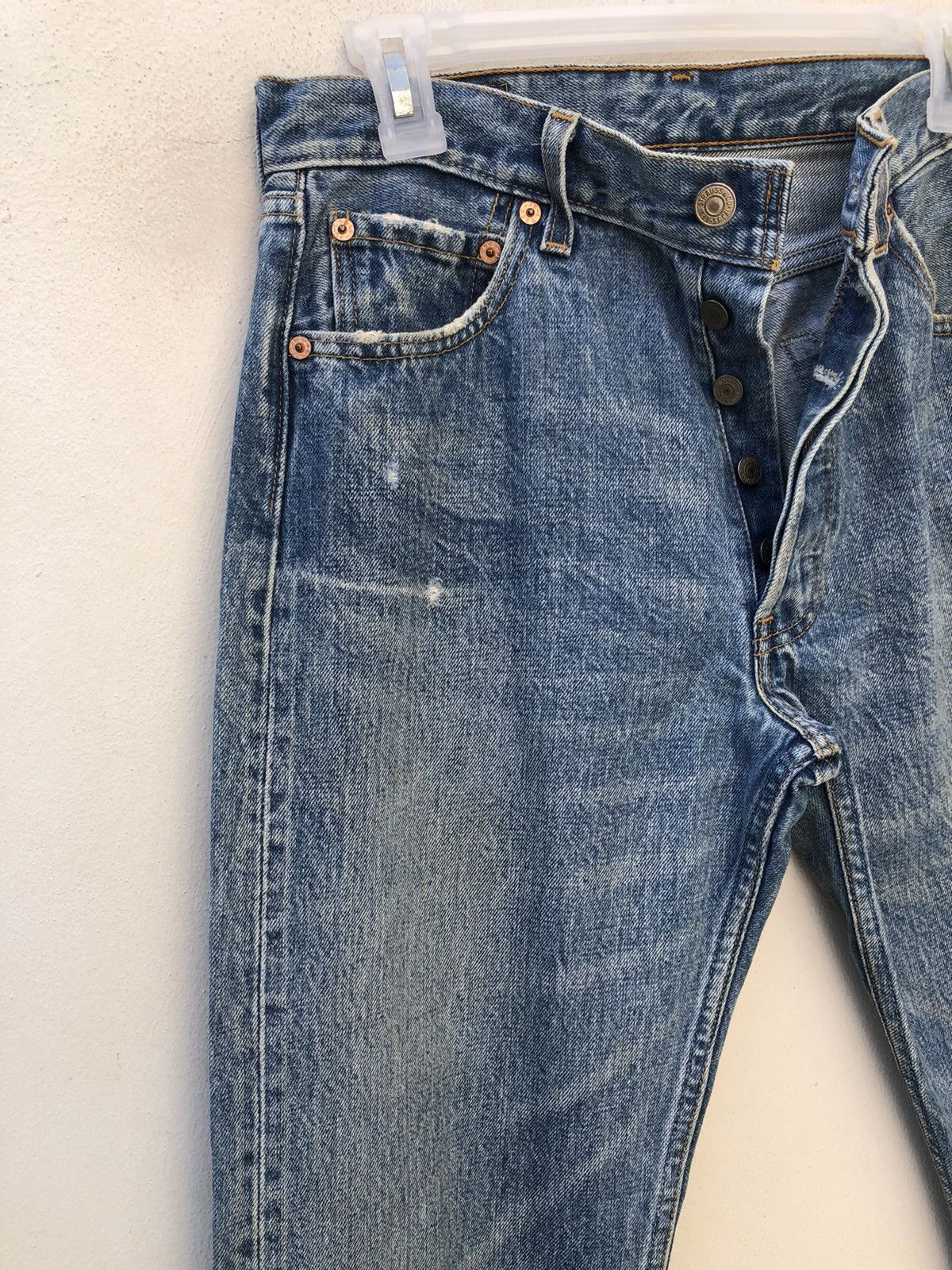 Levi's Vintage Y2K 2000 Levi’s 501 Jeans Distressed Denim Jeans Size US 30 / EU 46 - 5 Thumbnail