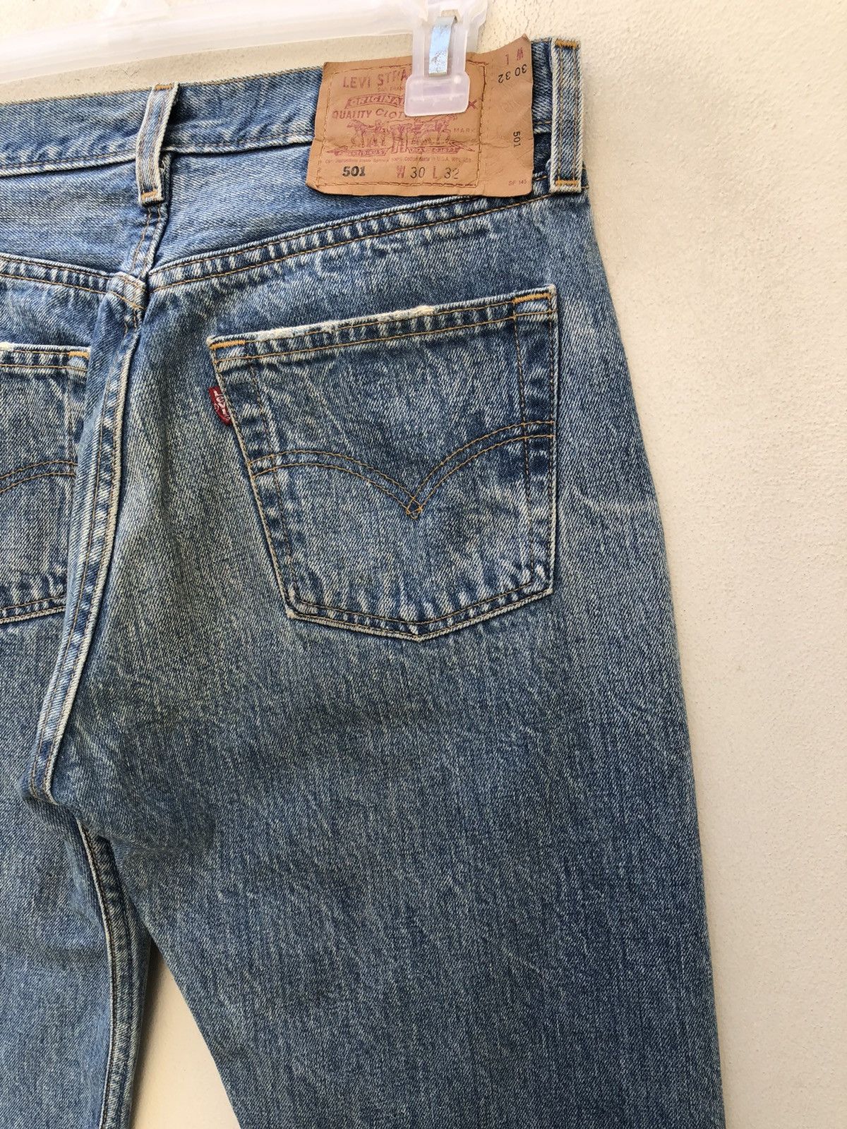 Levi's Vintage Y2K 2000 Levi’s 501 Jeans Distressed Denim Jeans Size US 30 / EU 46 - 16 Thumbnail