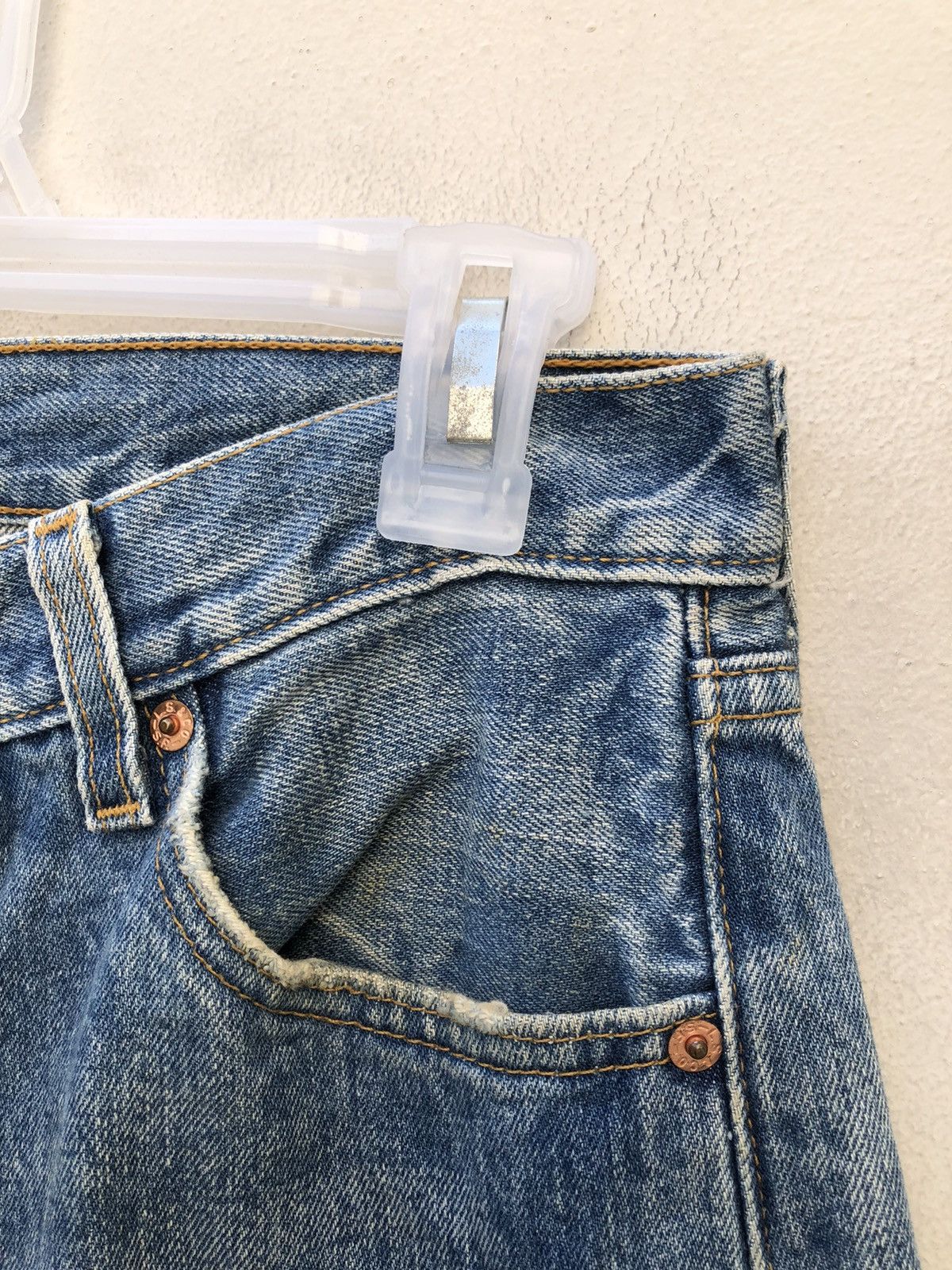 Levi's Vintage Y2K 2000 Levi’s 501 Jeans Distressed Denim Jeans Size US 30 / EU 46 - 9 Thumbnail