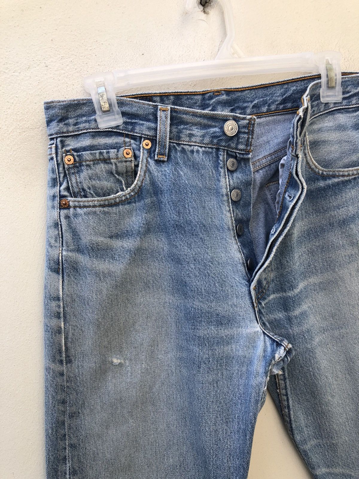 Levi's Vintage 1996 Levi’s 501 Jeans Distressed Ageing Denim Size US 30 / EU 46 - 5 Thumbnail