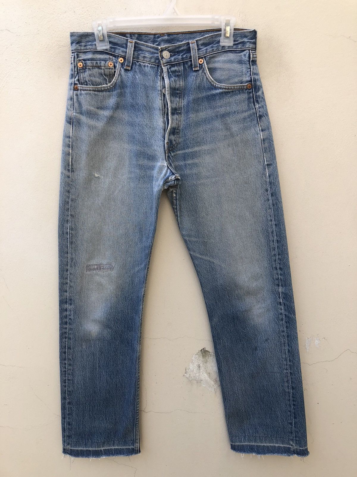 Levi's Vintage 1996 Levi’s 501 Jeans Distressed Ageing Denim Size US 30 / EU 46 - 3 Thumbnail