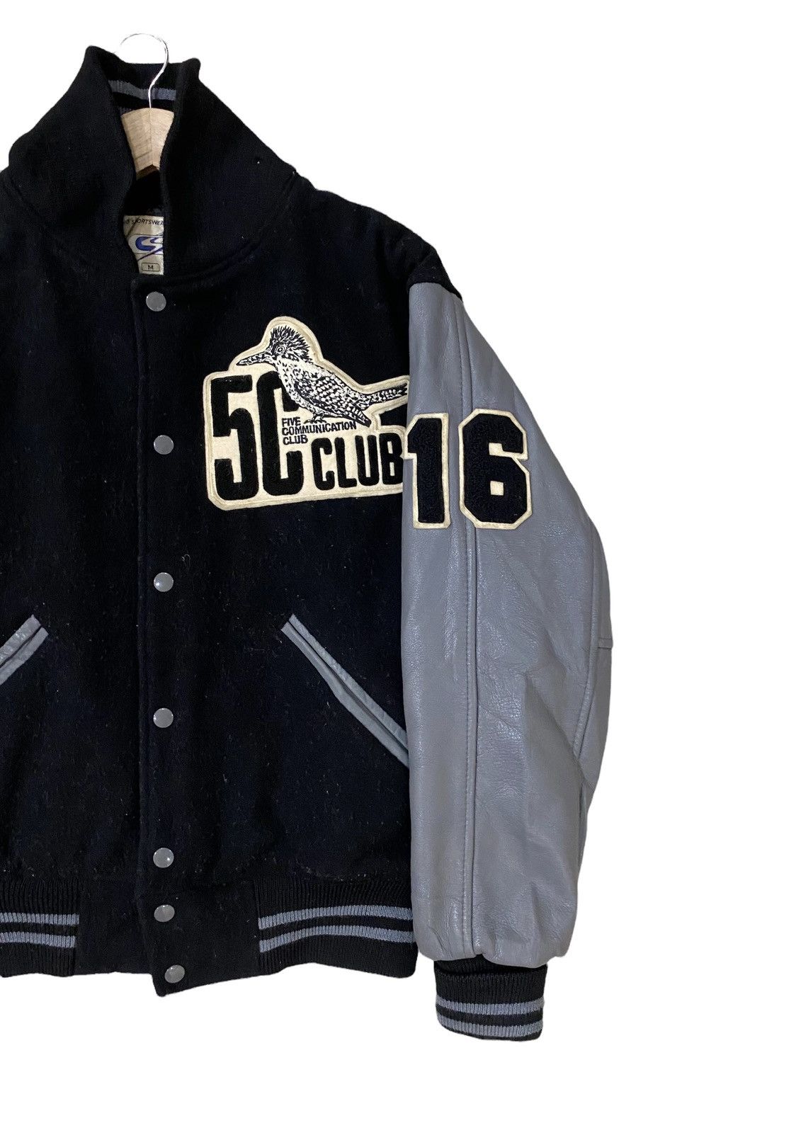 Japanese Brand 🌟 RARE VANGUARDS 5C CLUB WOOL LEATHER PATCHES VARSITY JACKET Size US M / EU 48-50 / 2 - 9 Thumbnail