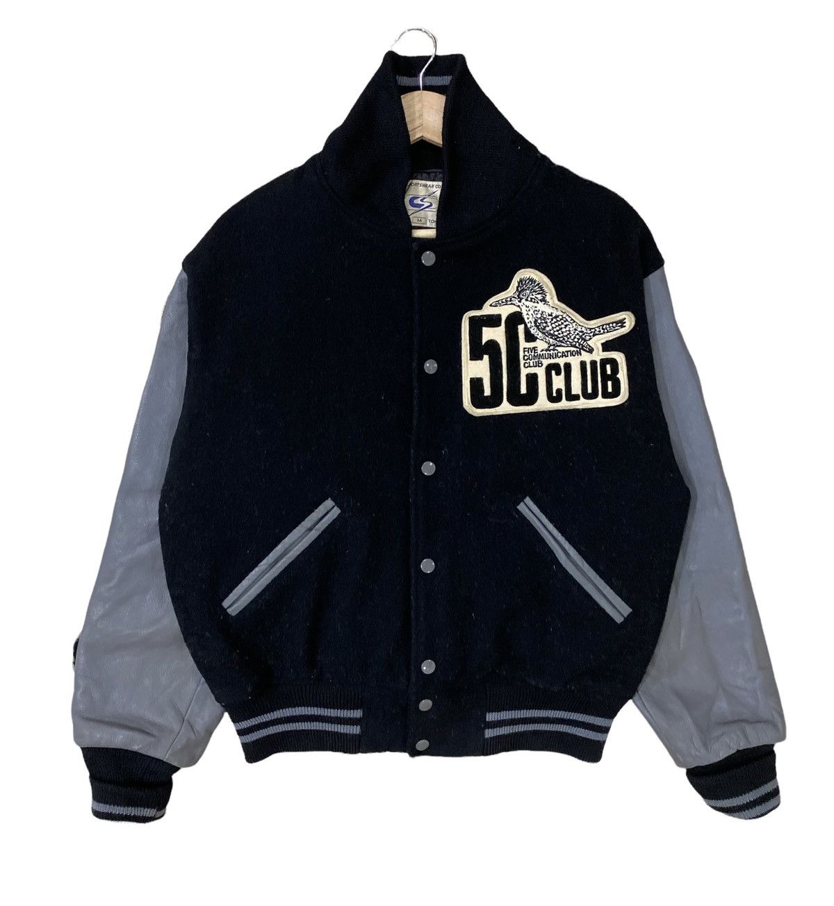 Japanese Brand 🌟 RARE VANGUARDS 5C CLUB WOOL LEATHER PATCHES VARSITY JACKET Size US M / EU 48-50 / 2 - 3 Thumbnail