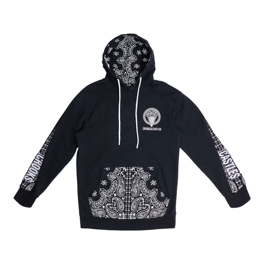 Crooks Castles Bandana Core Hooded Tracksuit Black