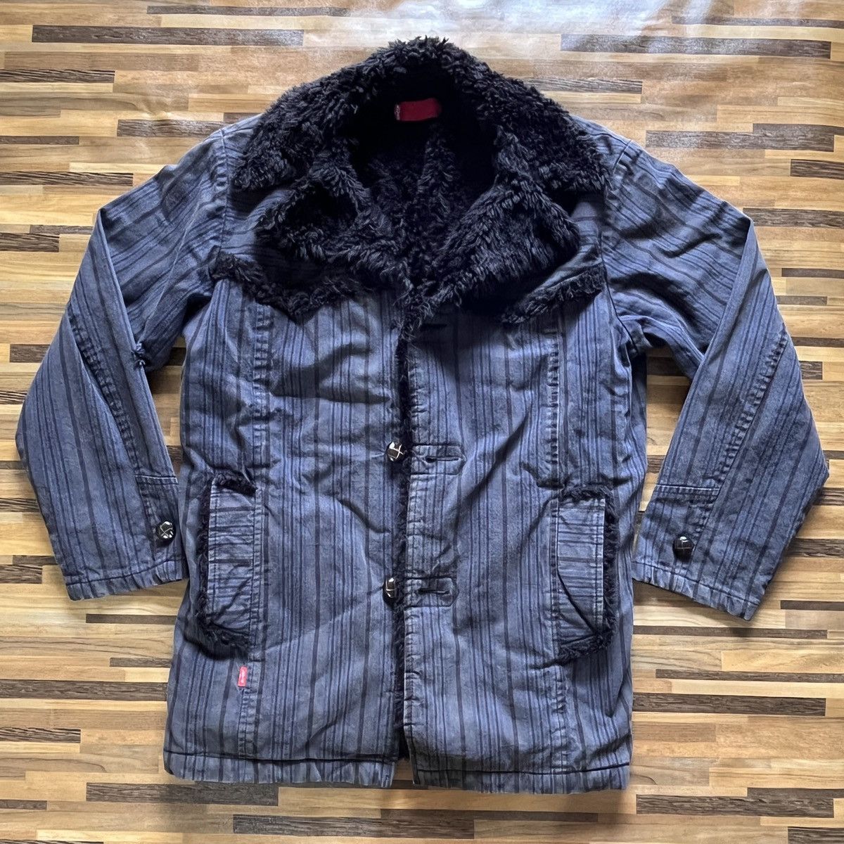Levi's Vintage Clothing × Vintage Steals 90s Levi's Strauss Red Tag Cotton Fur Wool Jacket Size US L / EU 52-54 / 3 - 16 Thumbnail