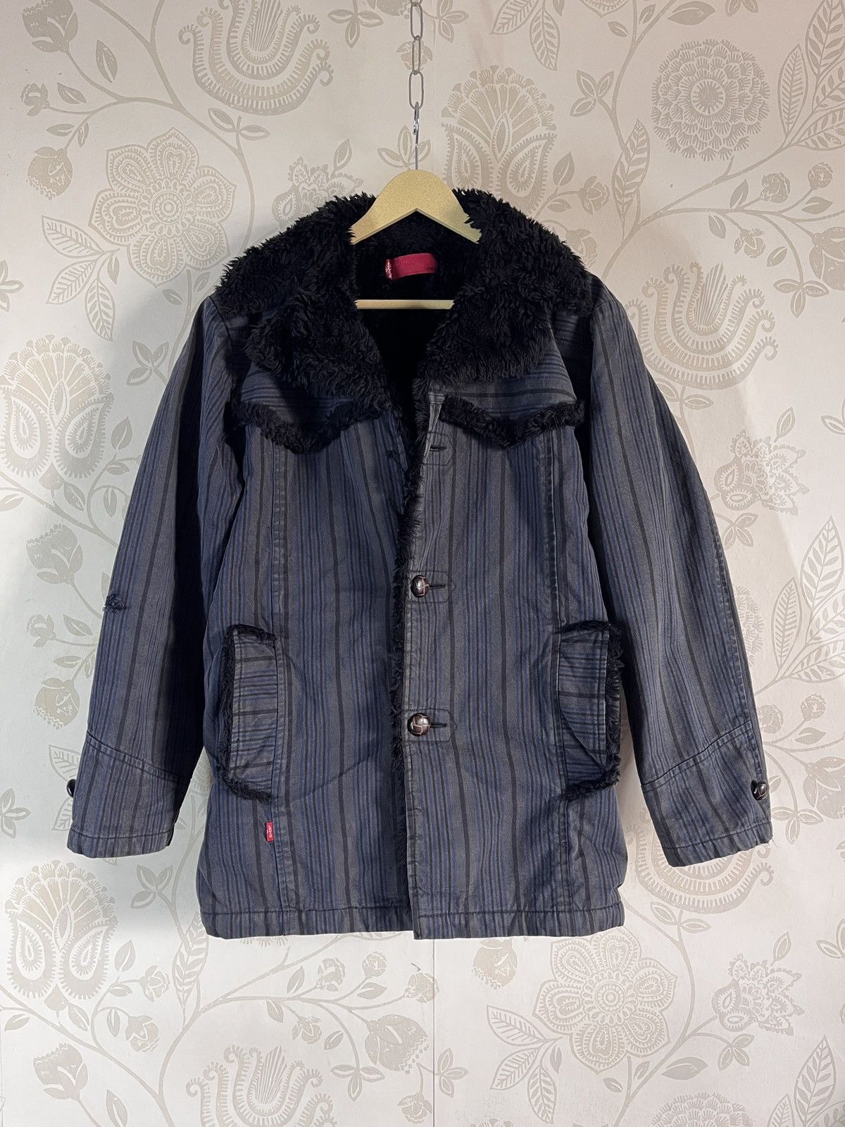Levi's Vintage Clothing × Vintage Steals 90s Levi's Strauss Red Tag Cotton Fur Wool Jacket Size US L / EU 52-54 / 3 - 1 Thumbnail