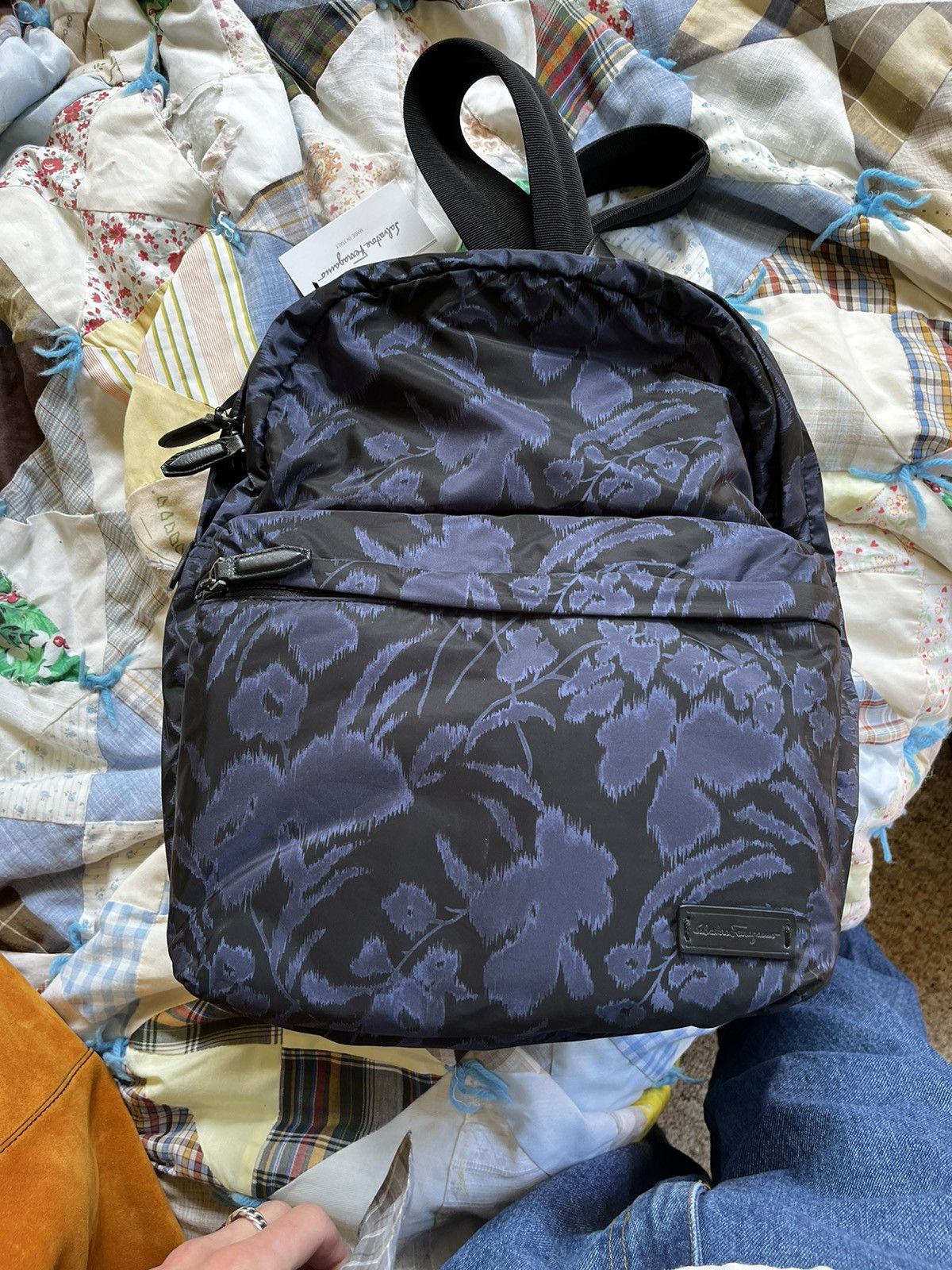 Salvatore Ferragamo Prototype Ferragamo Backpack - Nylon w/ Floral Pattern Size ONE SIZE - 1 Thumbnail