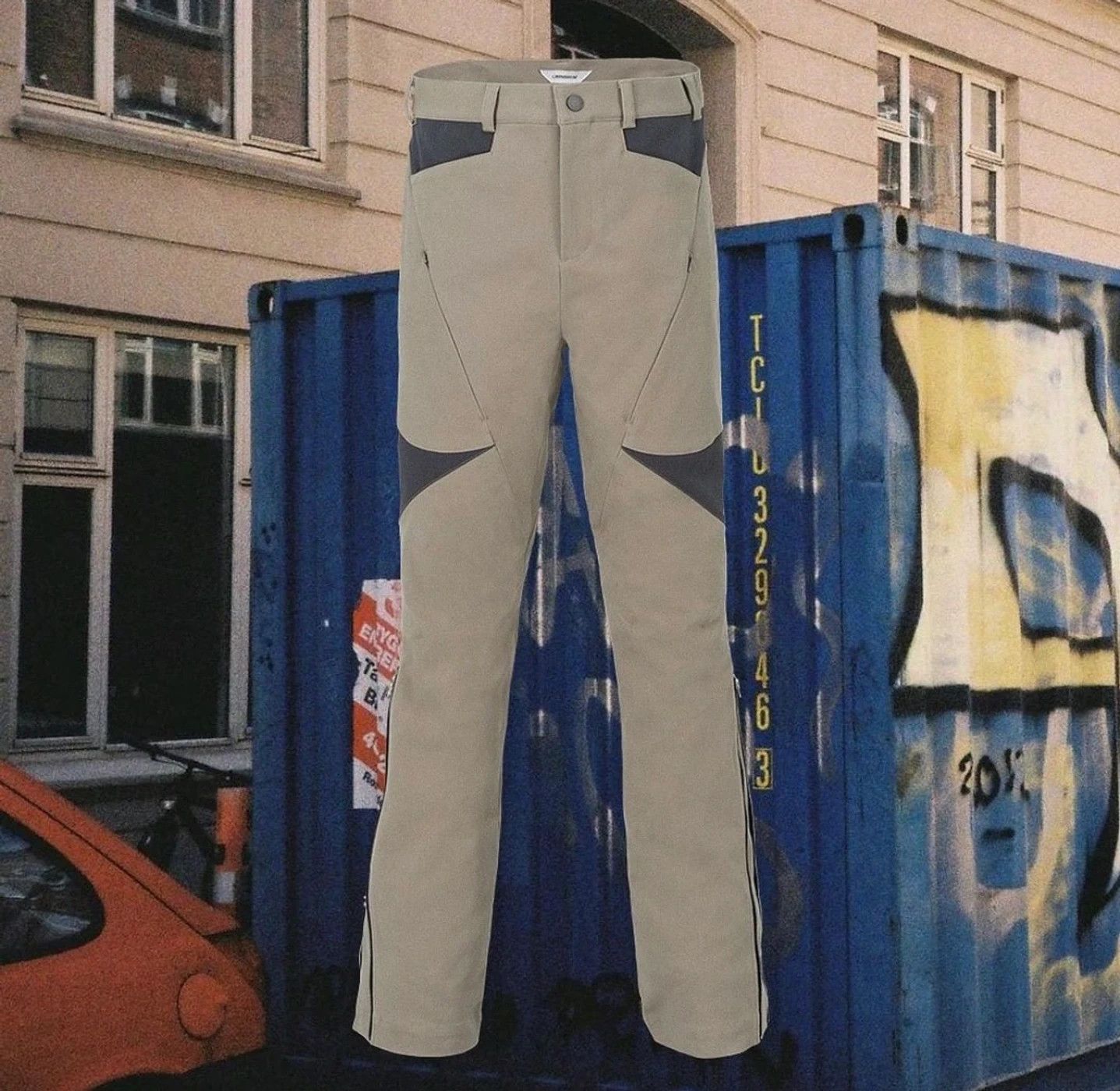 希少 cmmawear LOTUS DENIM TROUSERS Navy Lotus Jeans by CMMAWEAR on Sale
