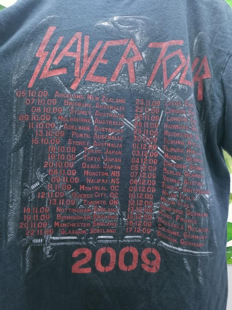 Band Tees Slayer 2009 World Tour Tee Size US M / EU 48-50 / 2 - 4 Thumbnail