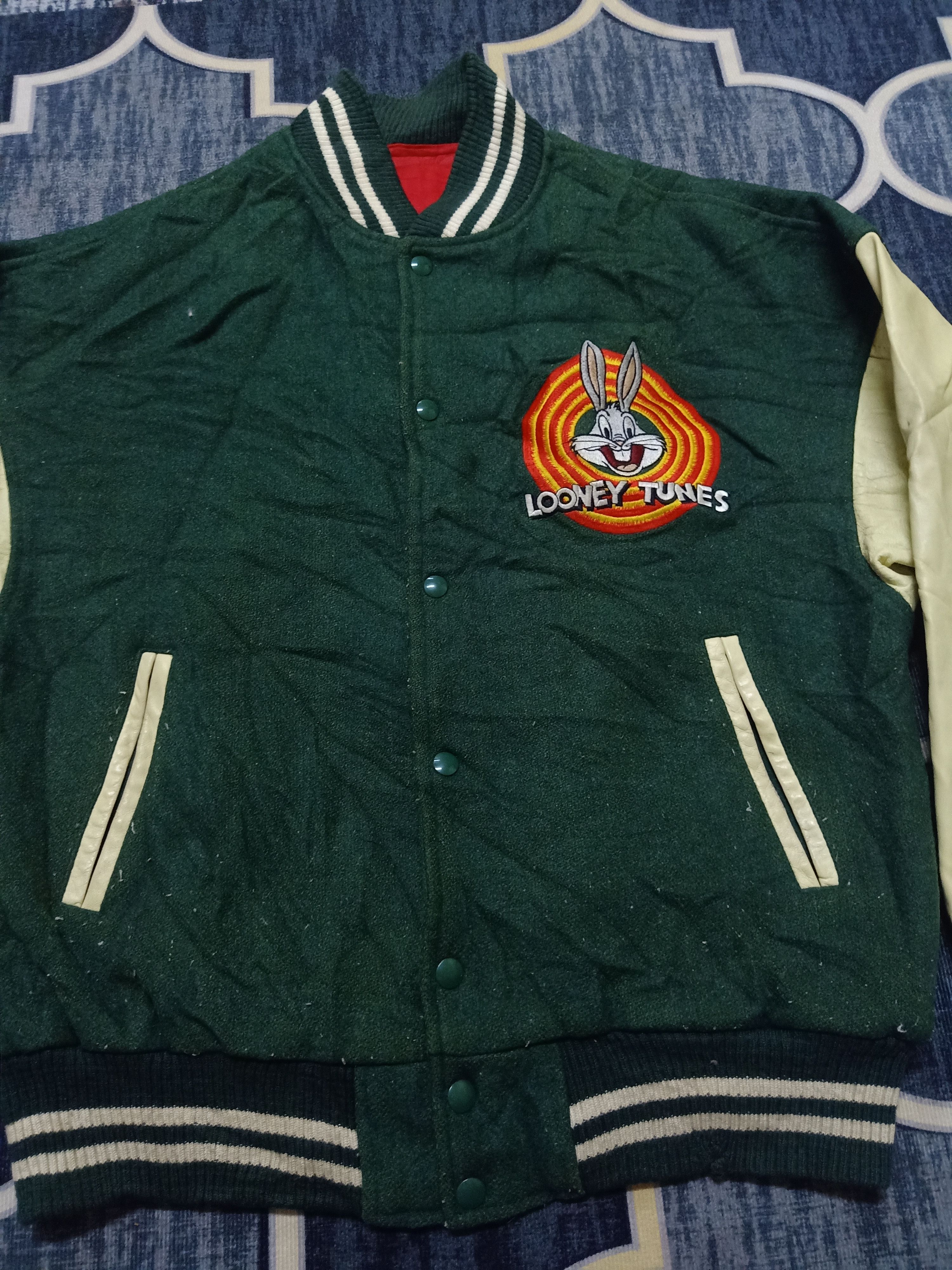 Vintage × Warner Bros Vintage Looney Tunes Bugs Bunny 50th Anniversary varsity Size US M / EU 48-50 / 2 - 3 Thumbnail