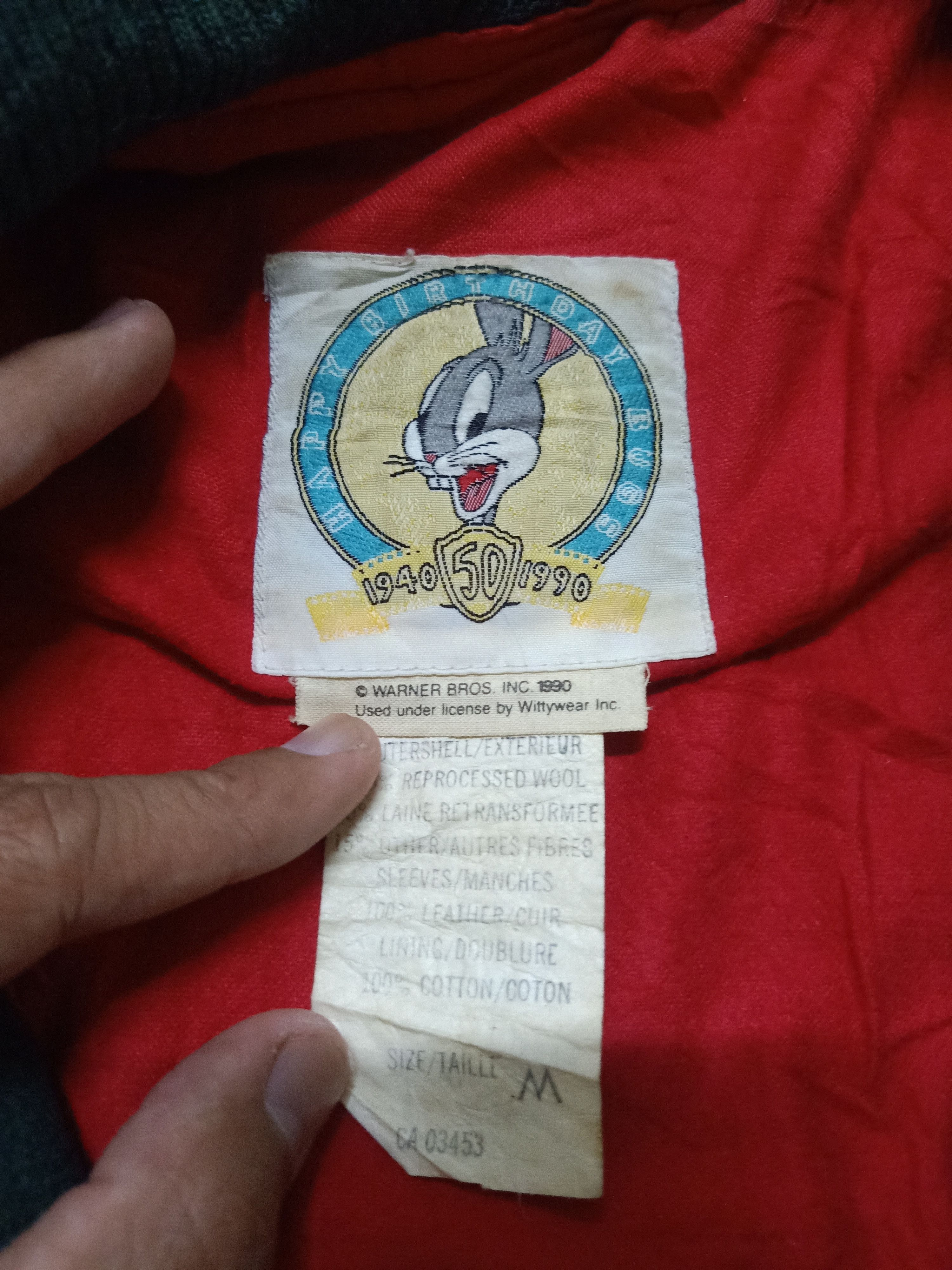 Vintage × Warner Bros Vintage Looney Tunes Bugs Bunny 50th Anniversary varsity Size US M / EU 48-50 / 2 - 4 Thumbnail