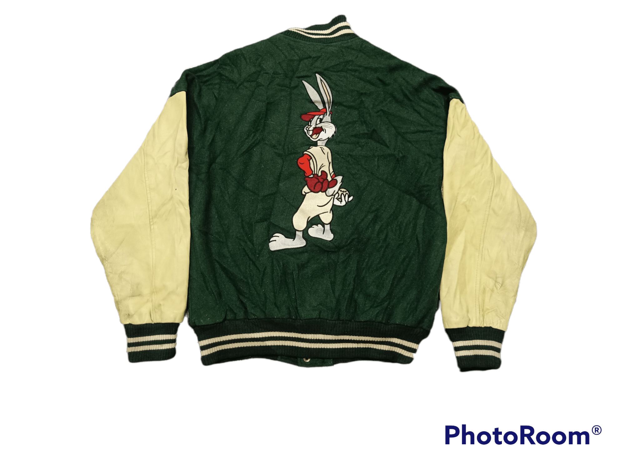 Vintage × Warner Bros Vintage Looney Tunes Bugs Bunny 50th Anniversary varsity Size US M / EU 48-50 / 2 - 2 Thumbnail