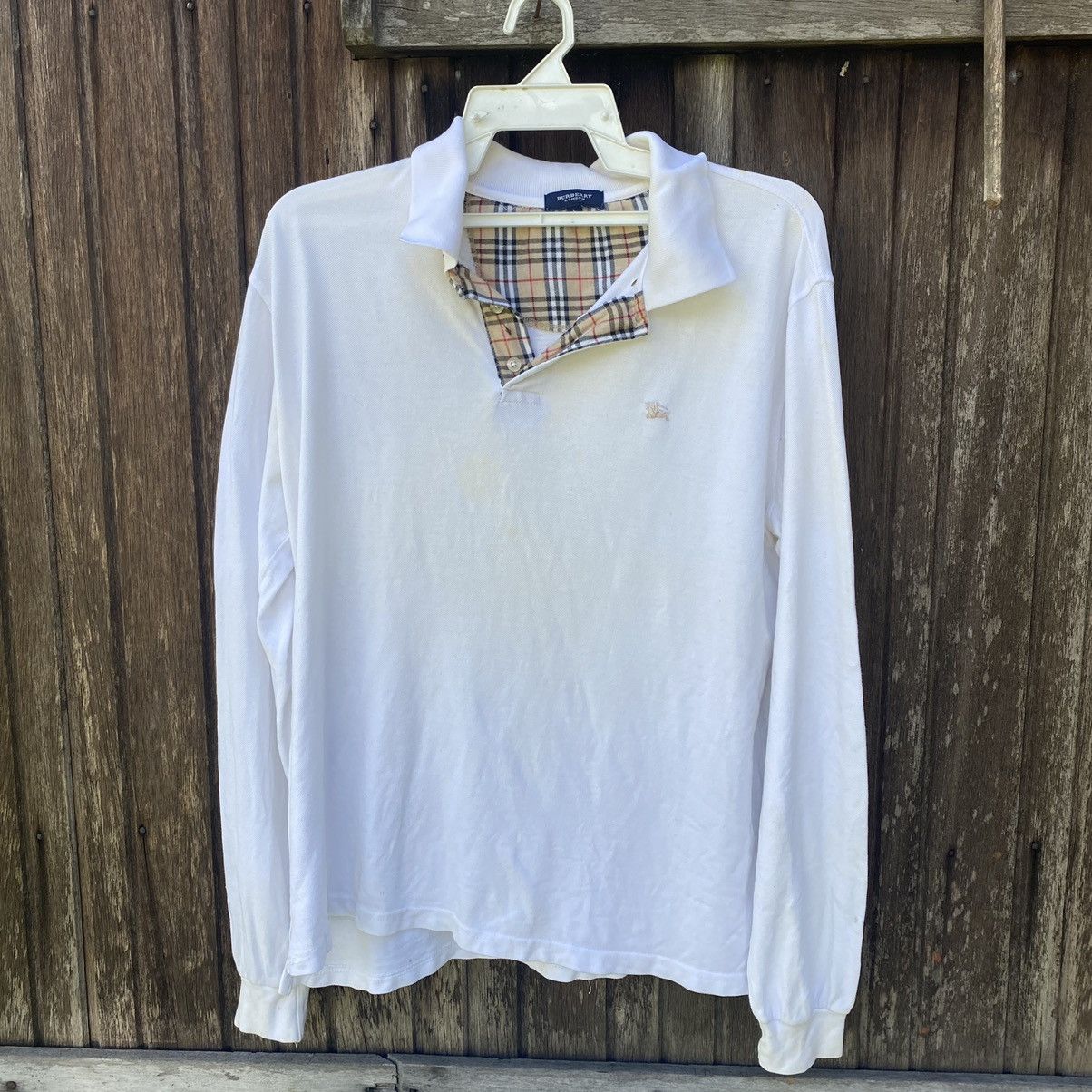 Burberry × Vintage Vintage burrbery novacheck made in england polo Size US L / EU 52-54 / 3 - 1 Thumbnail