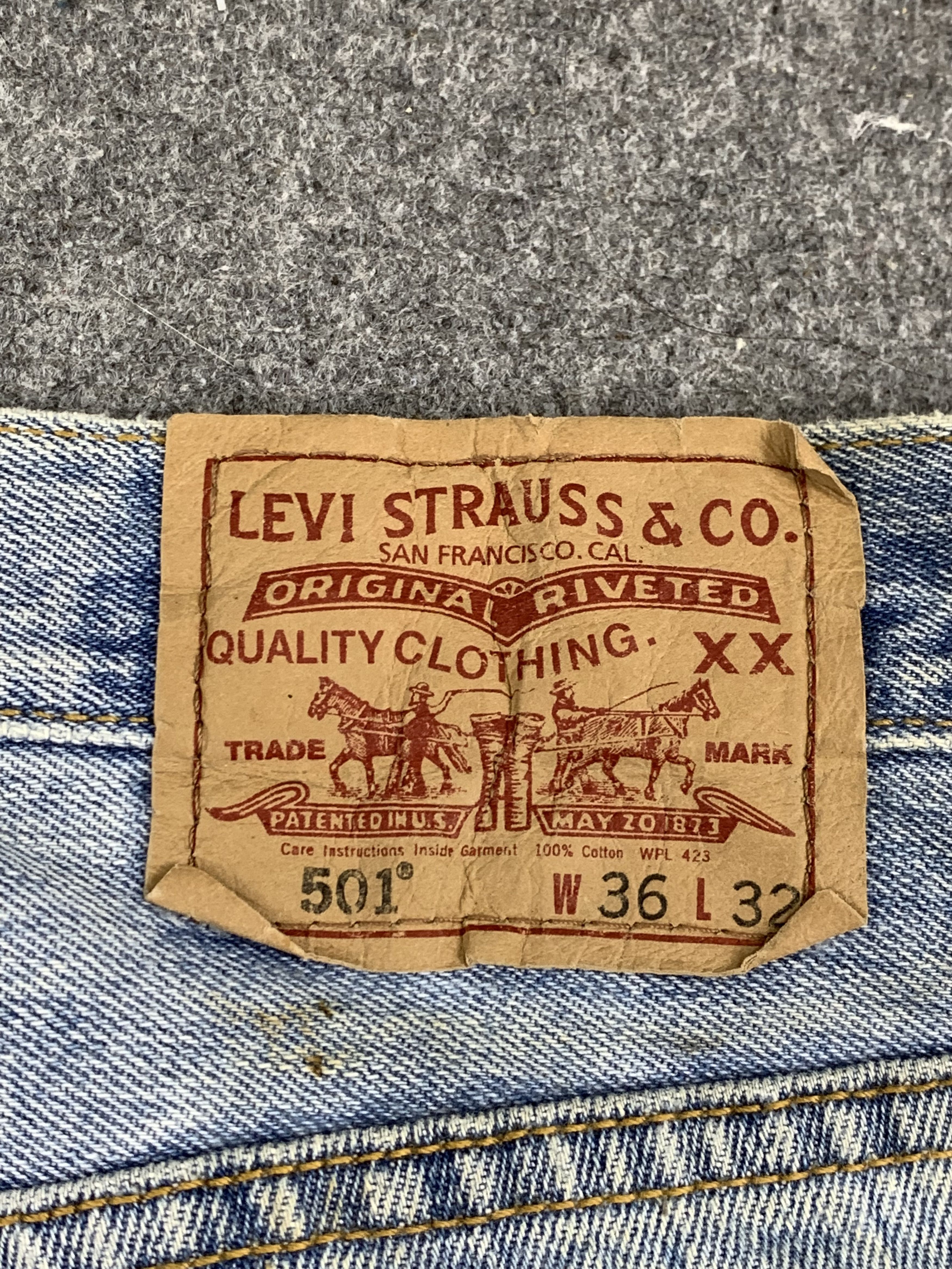 Levi's Vintage Levis 501 Light Wash Jeans DP1821 Size US 38 / EU 54 - 5 Thumbnail
