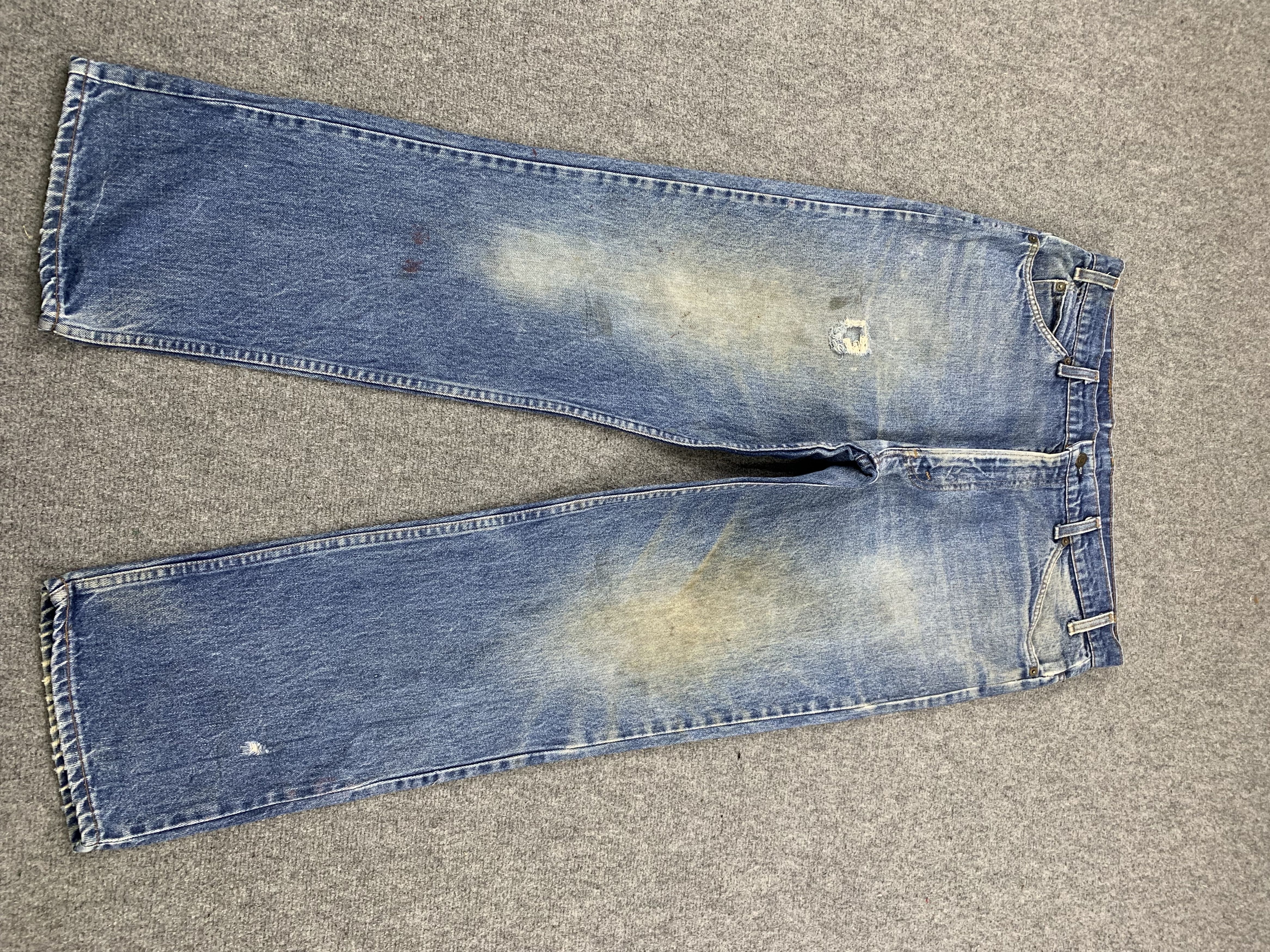 image of 80's Levis 658 Light Blue Jeans in Blue Denim, Men's (Size 37)
