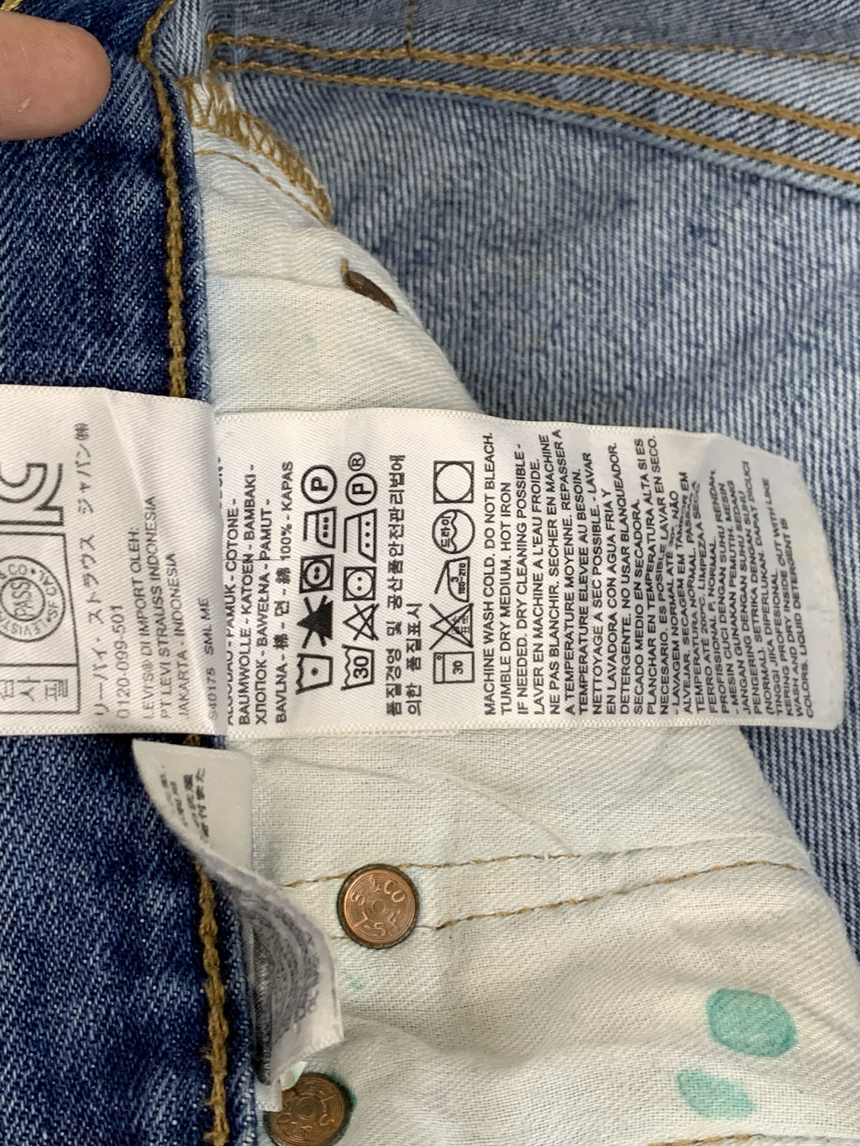 Levi's Vintage Levis 501 Light Blue Jeans DP1825 Size US 36 / EU 52 - 12 Thumbnail