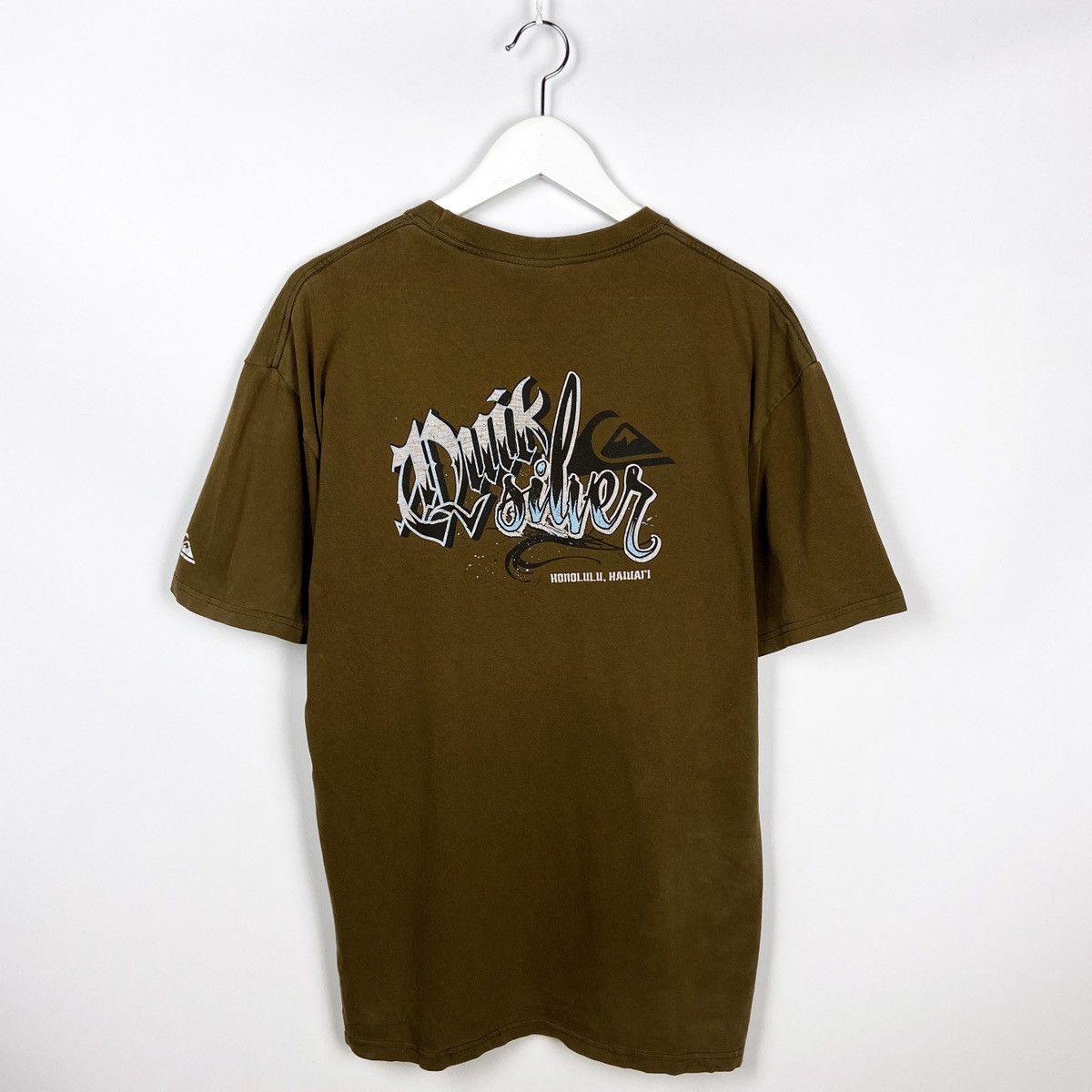Quiksilver Vintage 90s QuikSilver Honolulu Hawaii Brown Surf tee size L Size US L / EU 52-54 / 3 - 1 Thumbnail