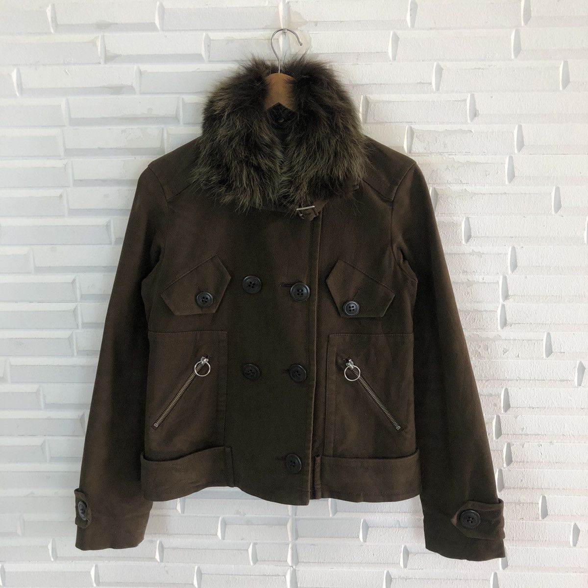 Burberry × Vintage BURBERRY BLUE LABEL FURR JACKET Size US M / EU 48-50 / 2 - 1 Thumbnail