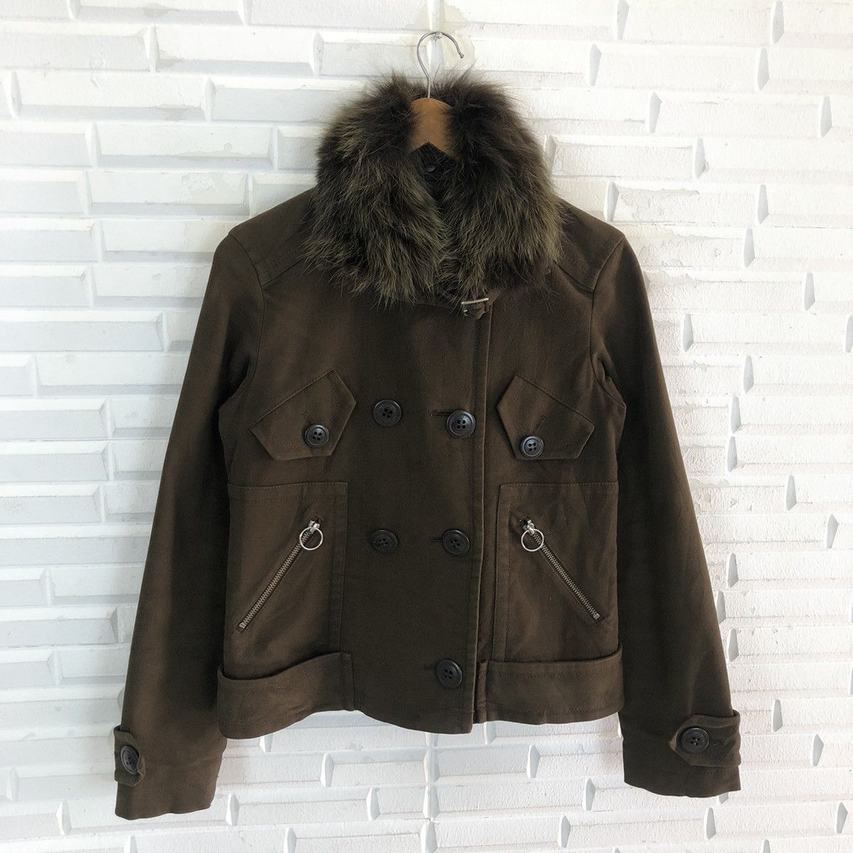 Burberry × Vintage BURBERRY BLUE LABEL FURR JACKET Size US M / EU 48-50 / 2 - 4 Thumbnail