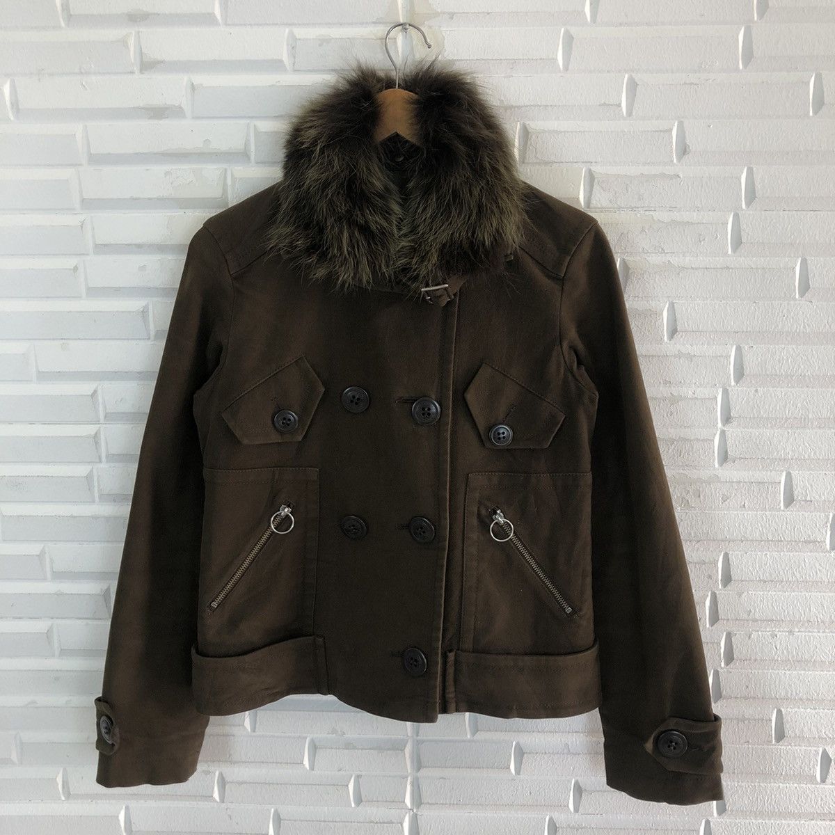 Burberry × Vintage BURBERRY BLUE LABEL FURR JACKET Size US M / EU 48-50 / 2 - 2 Thumbnail