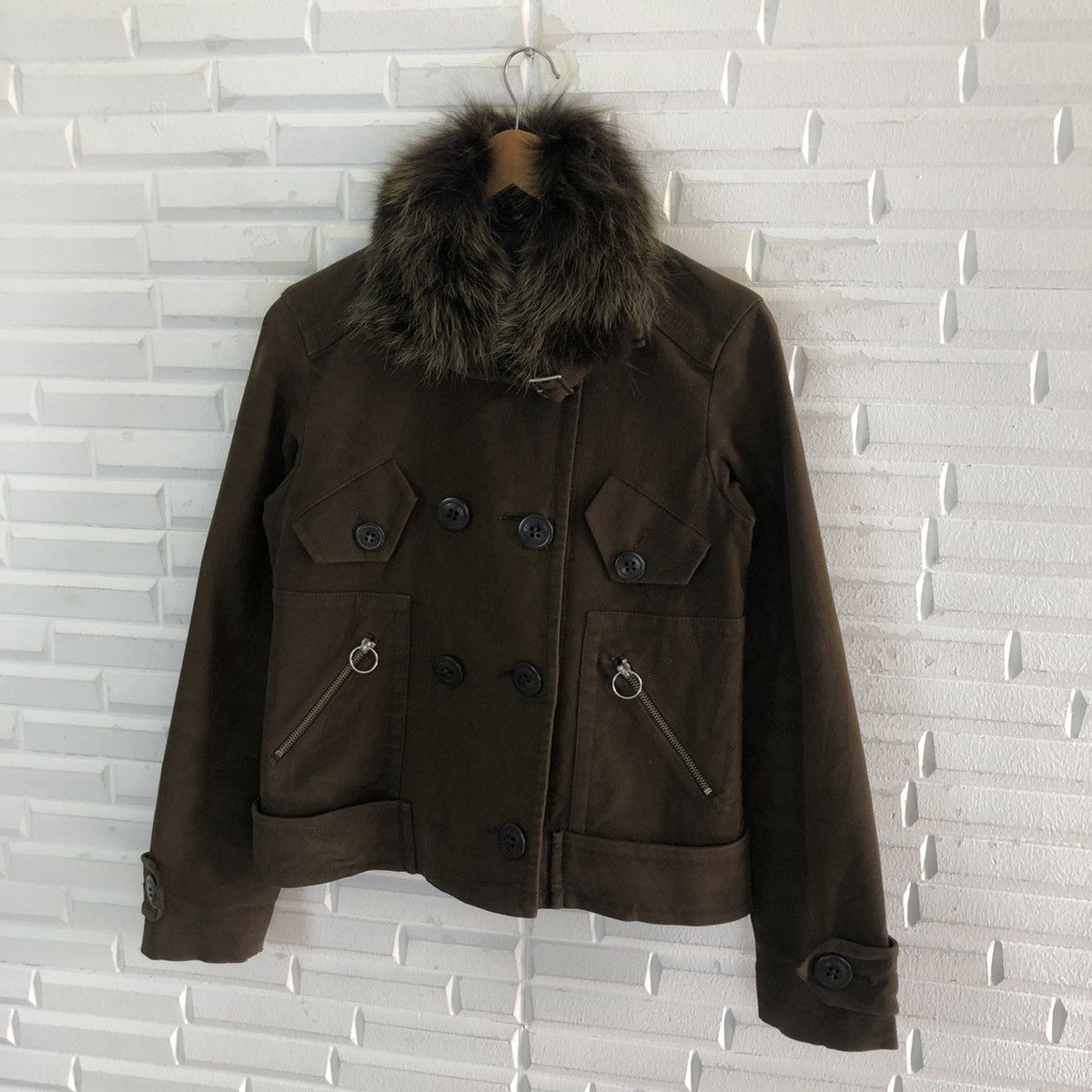 Burberry × Vintage BURBERRY BLUE LABEL FURR JACKET Size US M / EU 48-50 / 2 - 3 Thumbnail