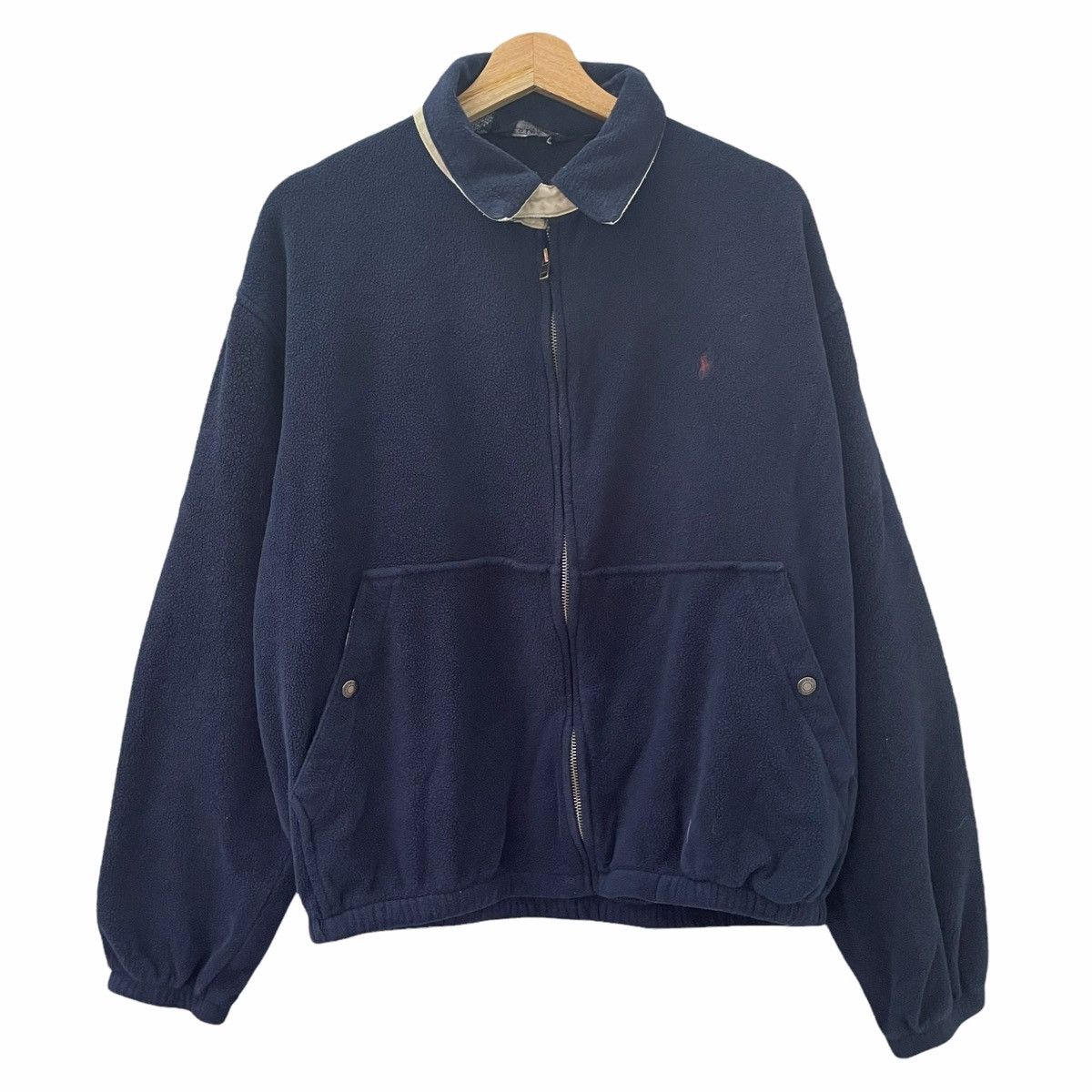 Polo Ralph Lauren × Vintage 💥90s Polo Ralph Lauren Fullzip Fleece Jacket Size US L / EU 52-54 / 3 - 1 Thumbnail