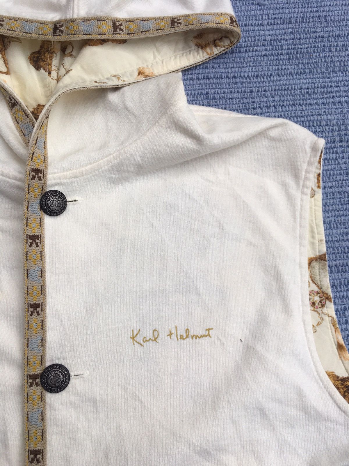 Japanese Brand white hoodie vest Size US M / EU 48-50 / 2 - 2 Thumbnail