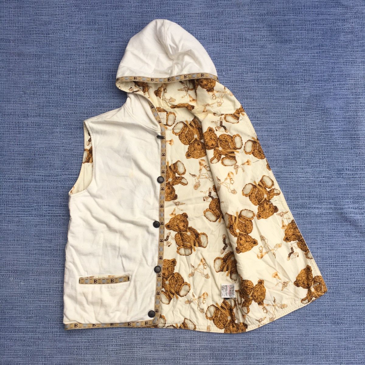 Japanese Brand white hoodie vest Size US M / EU 48-50 / 2 - 5 Thumbnail