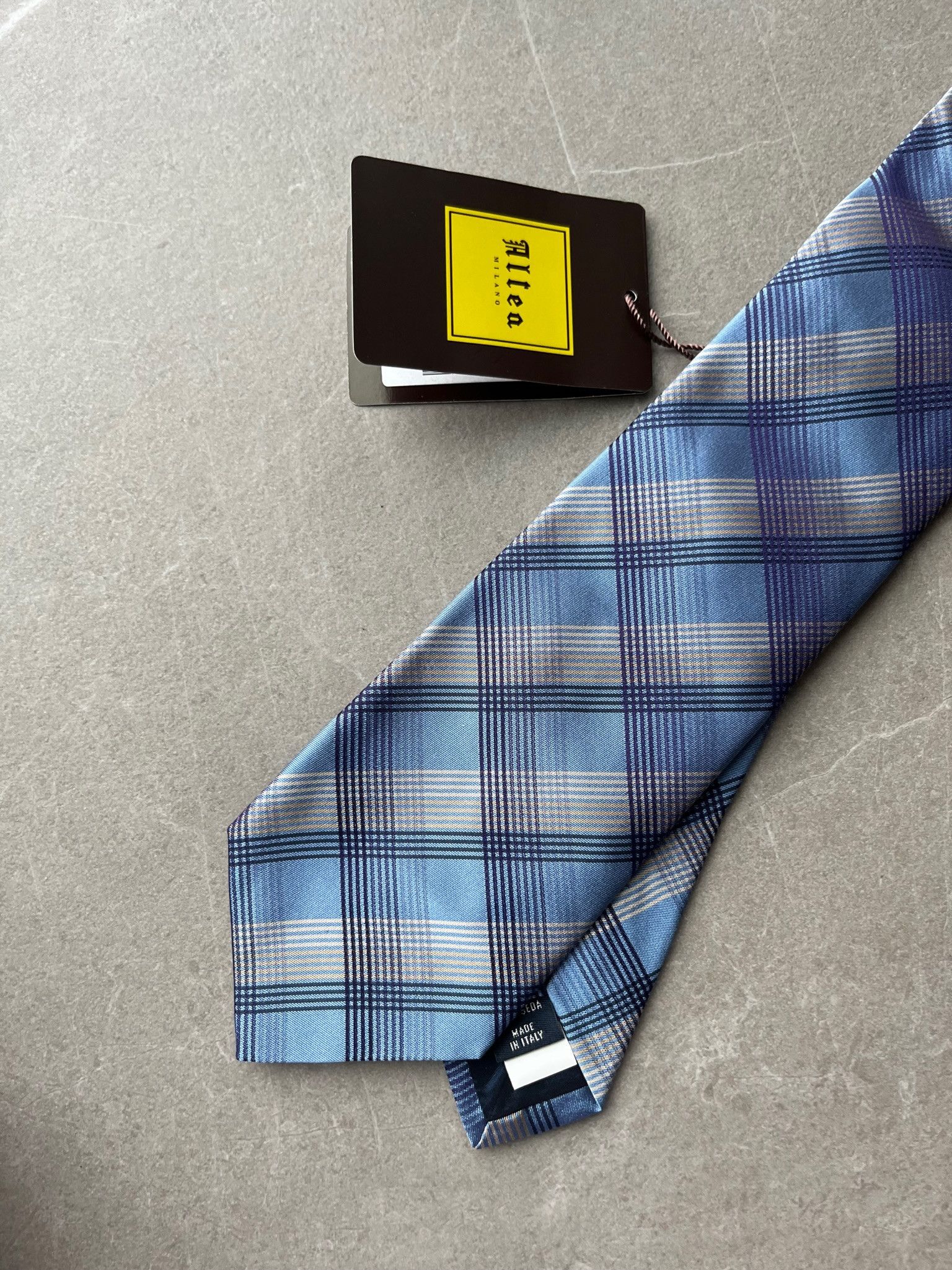 Altea Altea Milano Italy Made Mens Checker Preppy Silk Neck Tie Size ONE SIZE - 7 Thumbnail