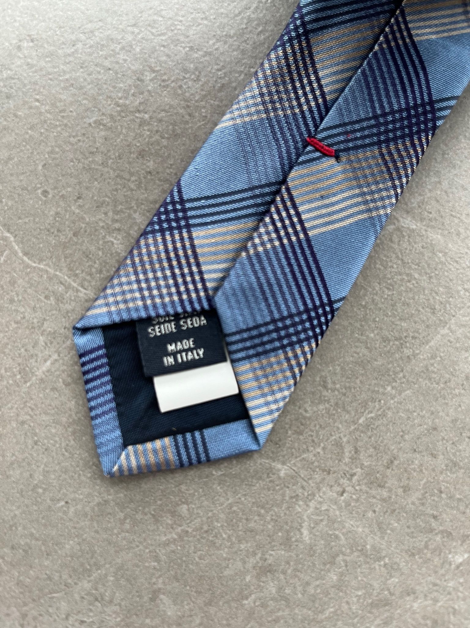 Altea Altea Milano Italy Made Mens Checker Preppy Silk Neck Tie Size ONE SIZE - 3 Thumbnail