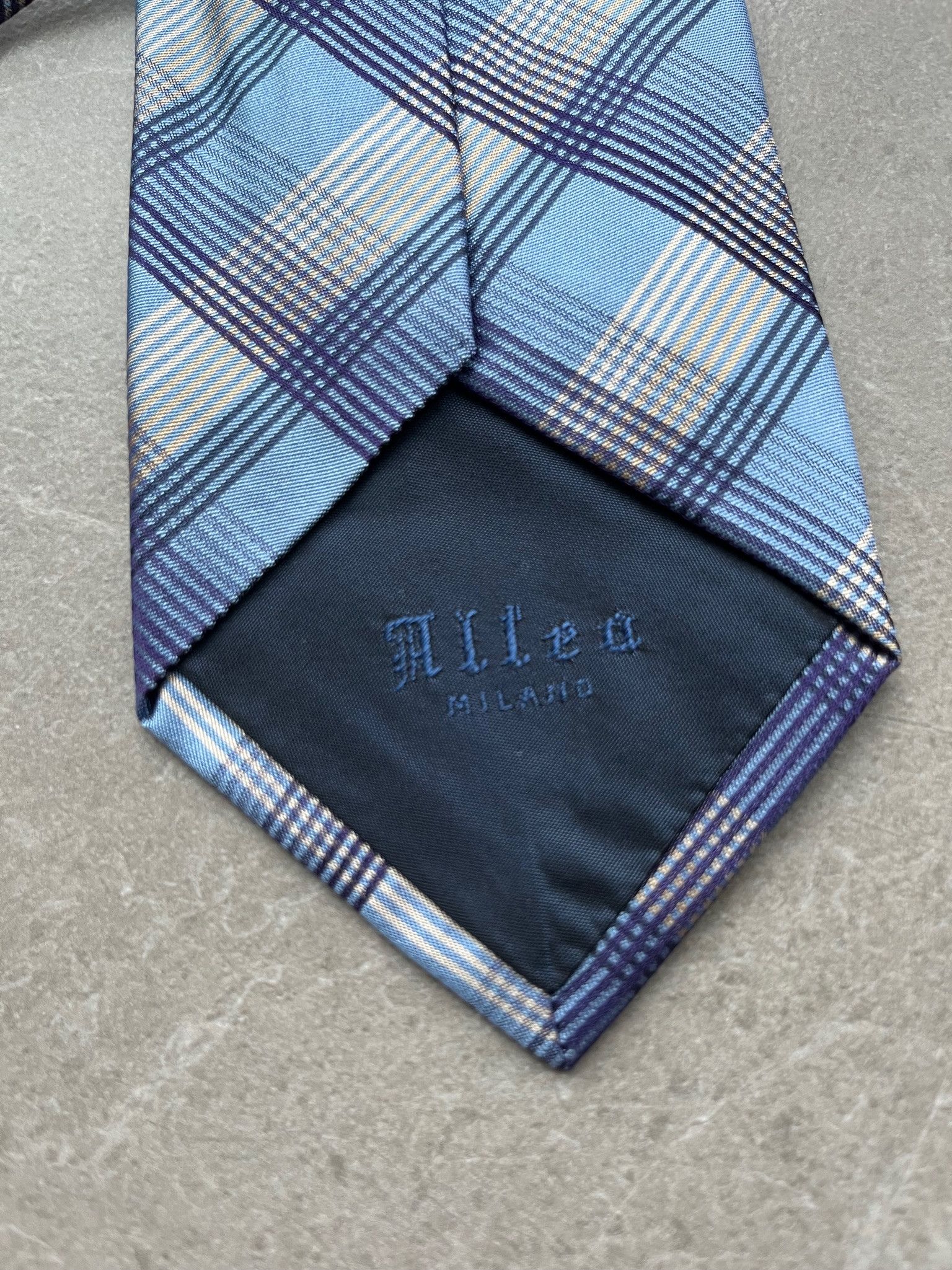 Altea Altea Milano Italy Made Mens Checker Preppy Silk Neck Tie Size ONE SIZE - 5 Thumbnail