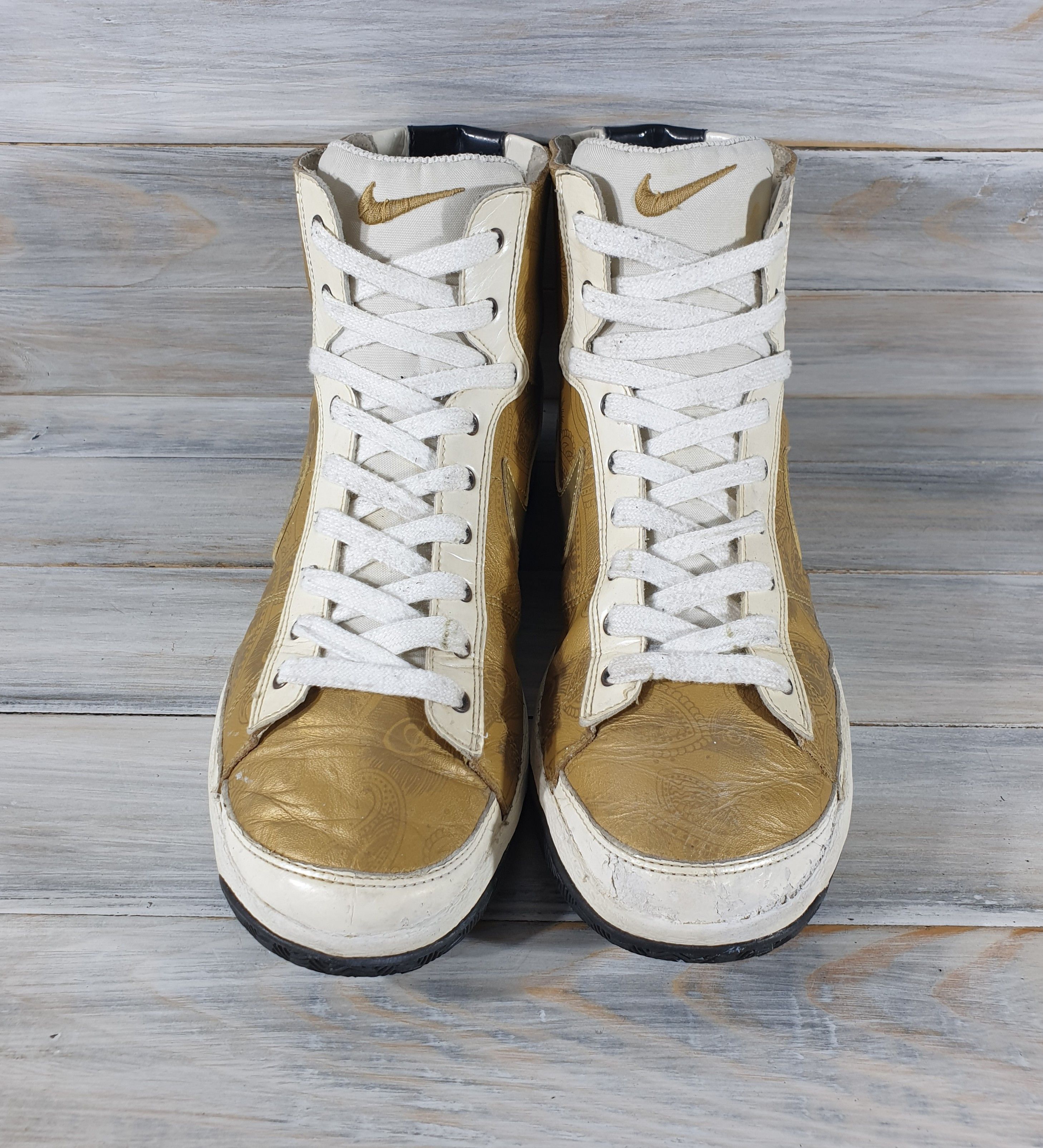 Nike Vintage Nike Blazer Mid Plus Granite & Metallic Gold Womens Size US 7 / IT 37 - 16 Thumbnail
