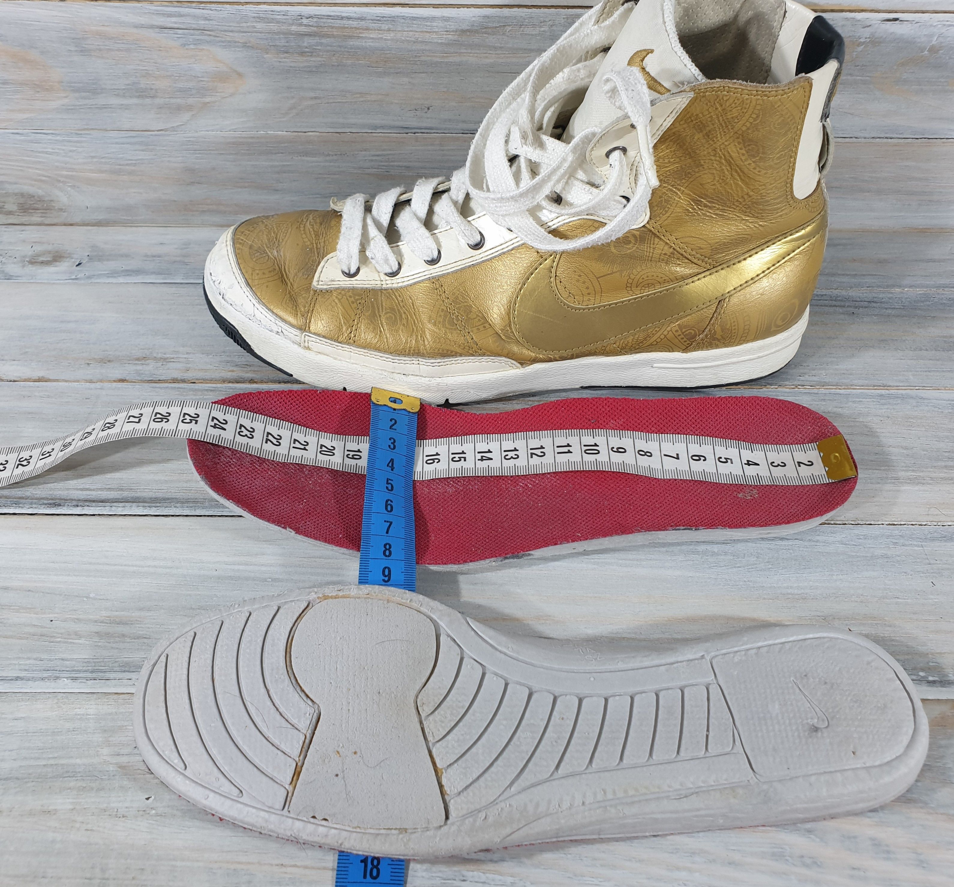 Nike Vintage Nike Blazer Mid Plus Granite & Metallic Gold Womens Size US 7 / IT 37 - 13 Thumbnail