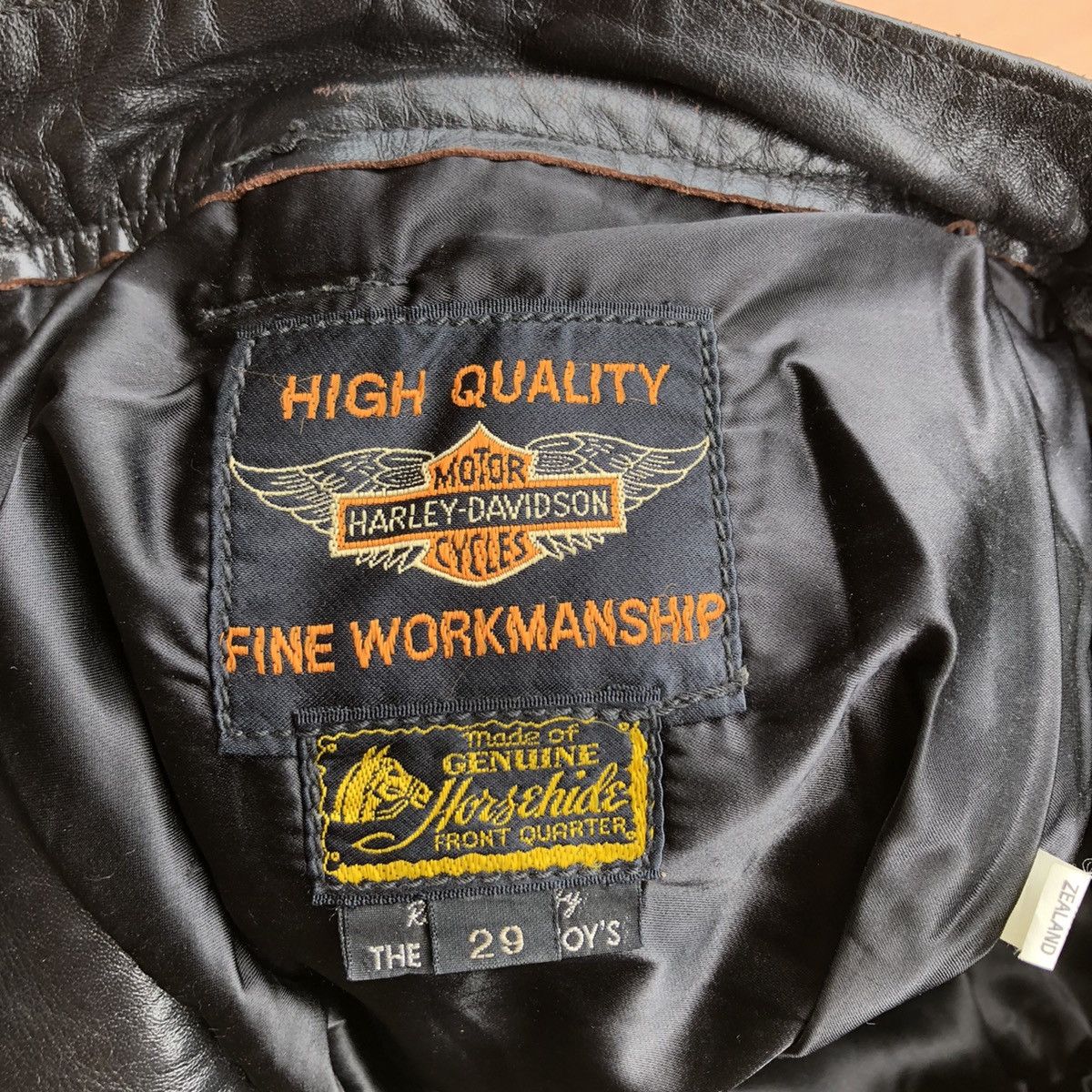 Harley Davidson × The Real McCoy's × Vintage VINTAGE THE REAL MCCOY HARLEY DAVIDSON HORSEHIDE PANTS Size US 29 - 11 Thumbnail