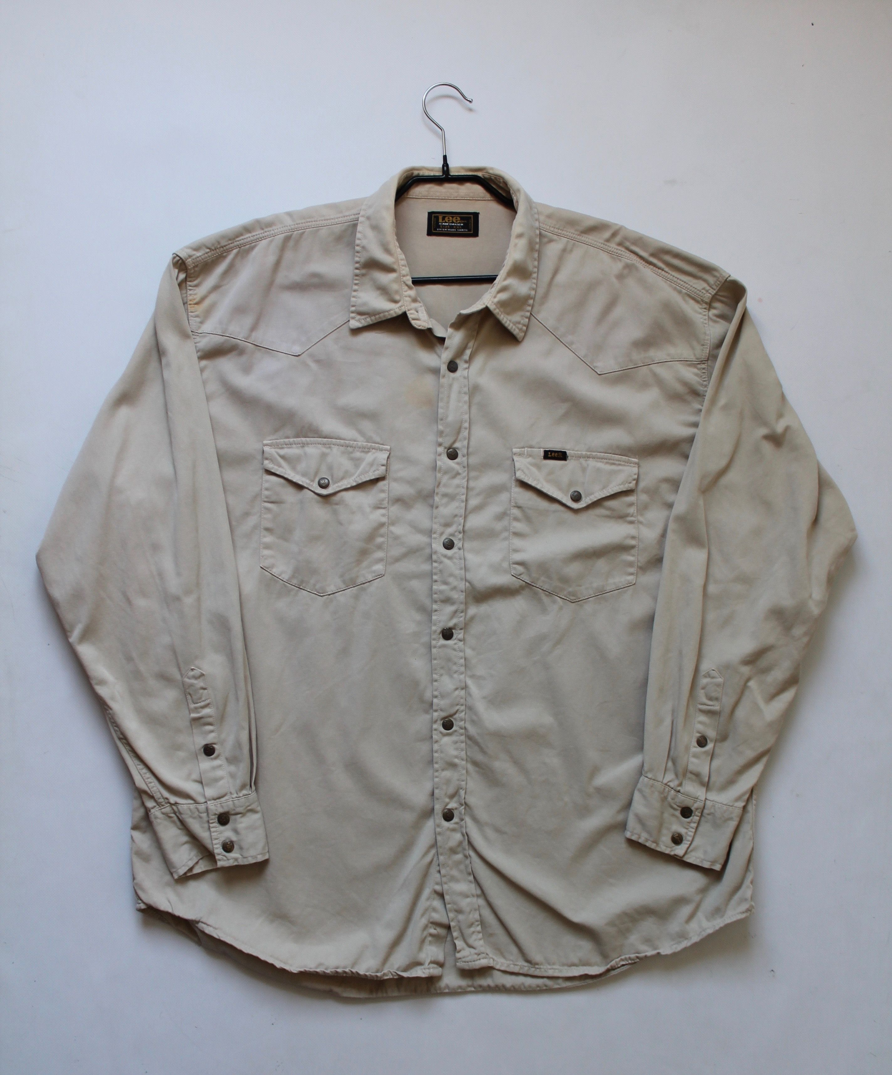 Lee Lee Sanforized Union Made Vintage denim shirt long sleeve Size US XXL / EU 58 / 5 - 2 Thumbnail