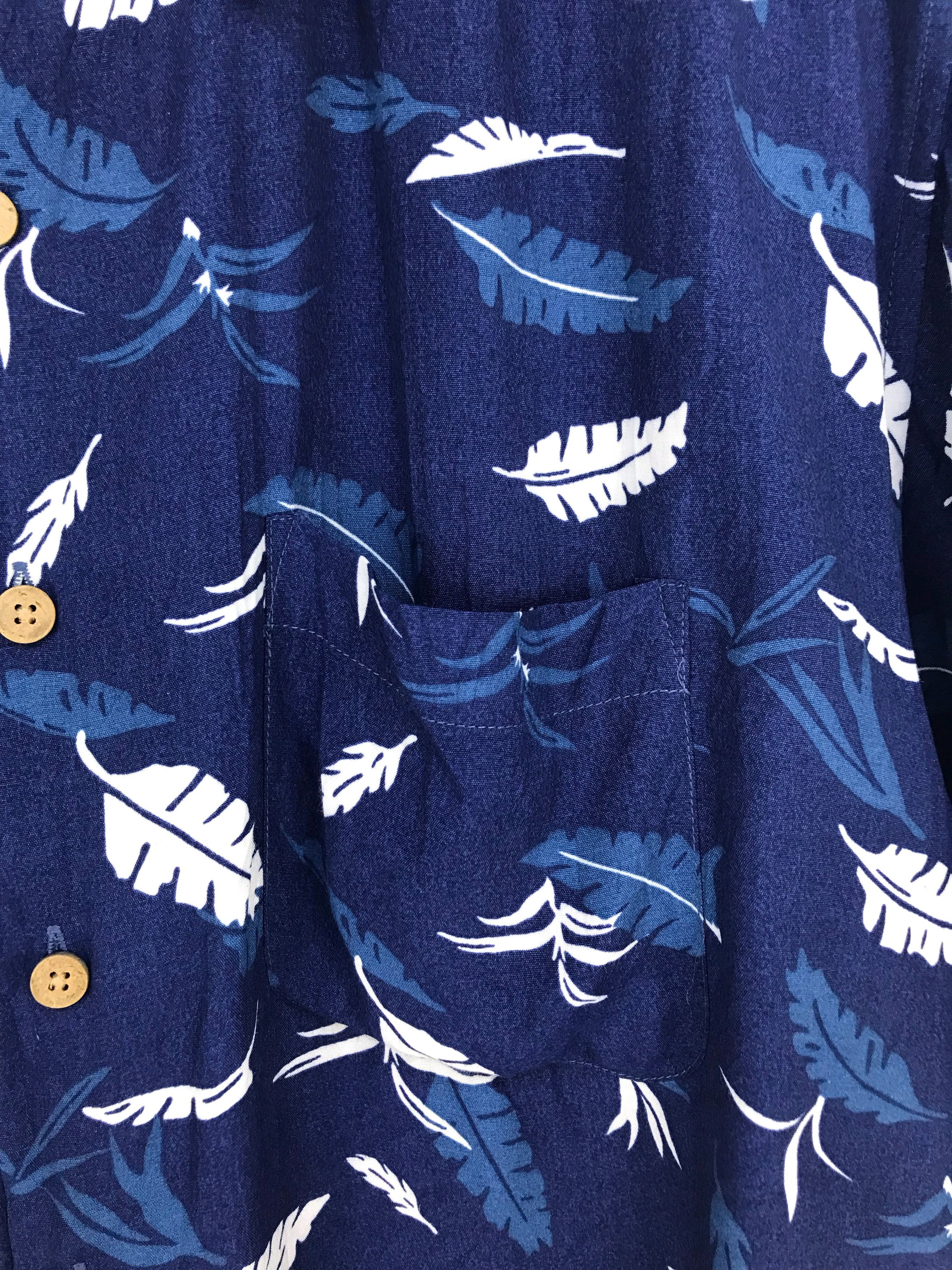 Vintage Vintage Japanese Hawaiian HILL CROP Leafs Shirt Size US L / EU 52-54 / 3 - 4 Thumbnail
