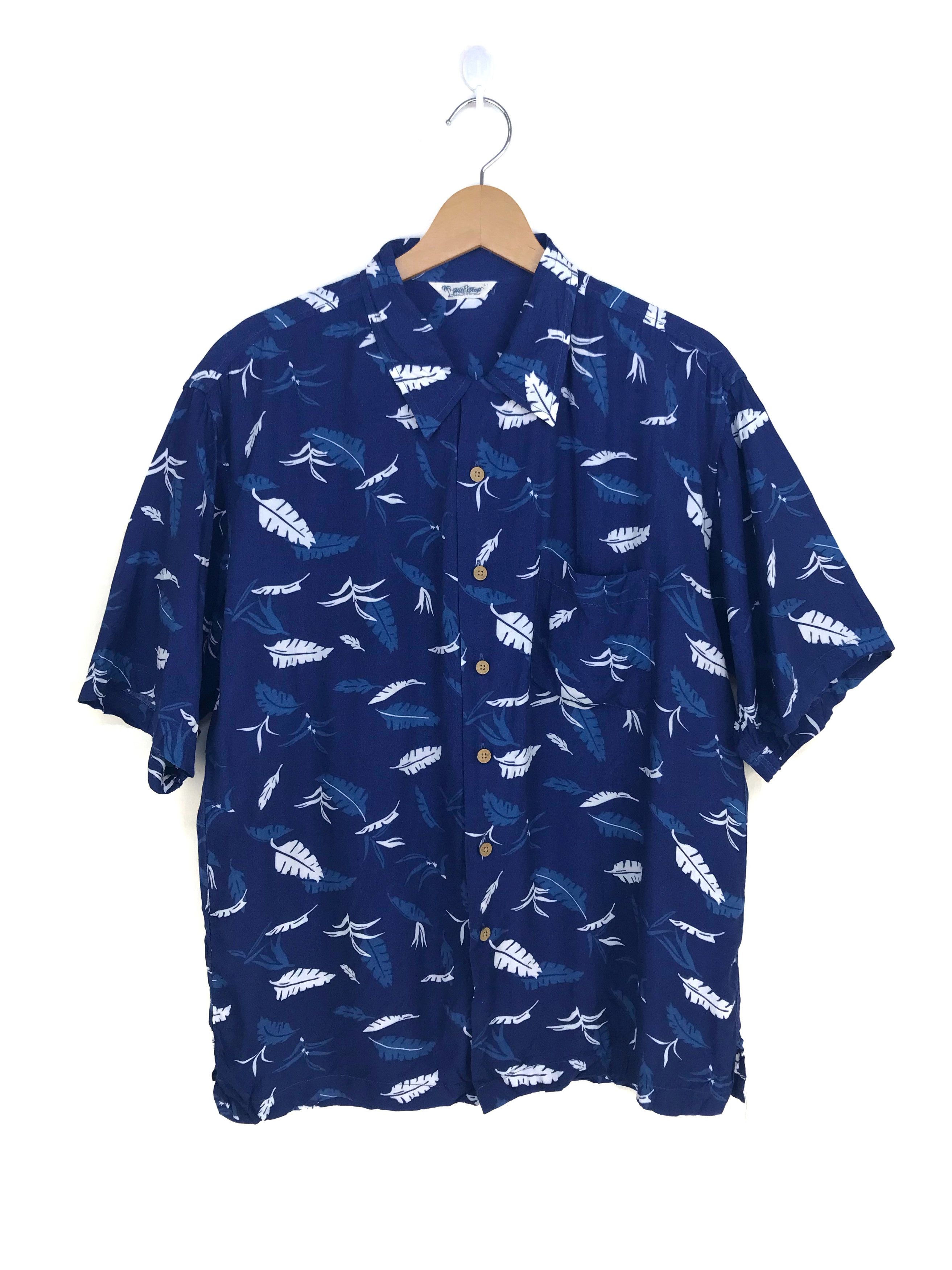 Vintage Vintage Japanese Hawaiian HILL CROP Leafs Shirt Size US L / EU 52-54 / 3 - 1 Thumbnail