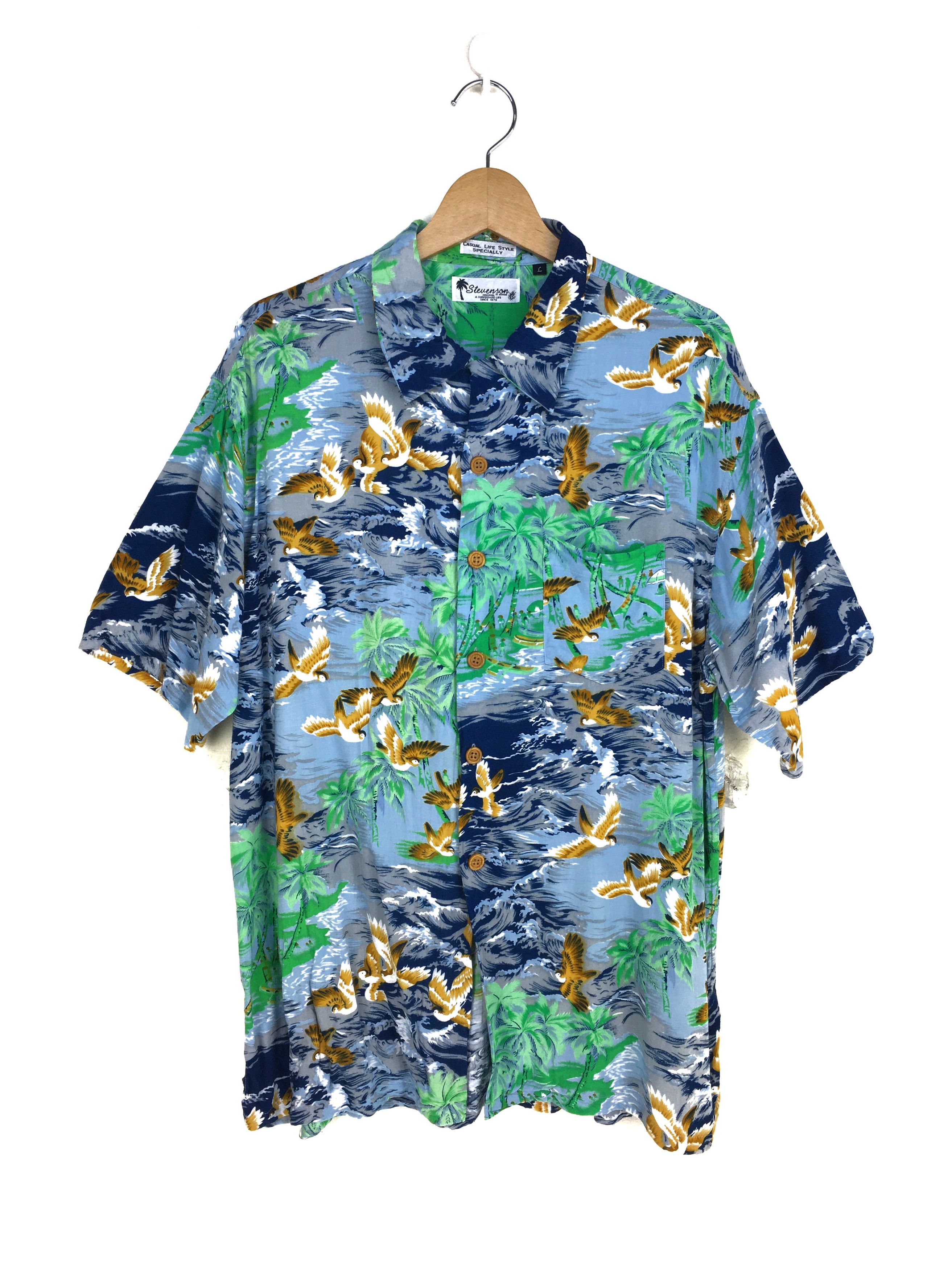 Stevenson Overall Co. Vintage STEVENSON Marib Beach Hawaiian Shirt Size US L / EU 52-54 / 3 - 3 Thumbnail
