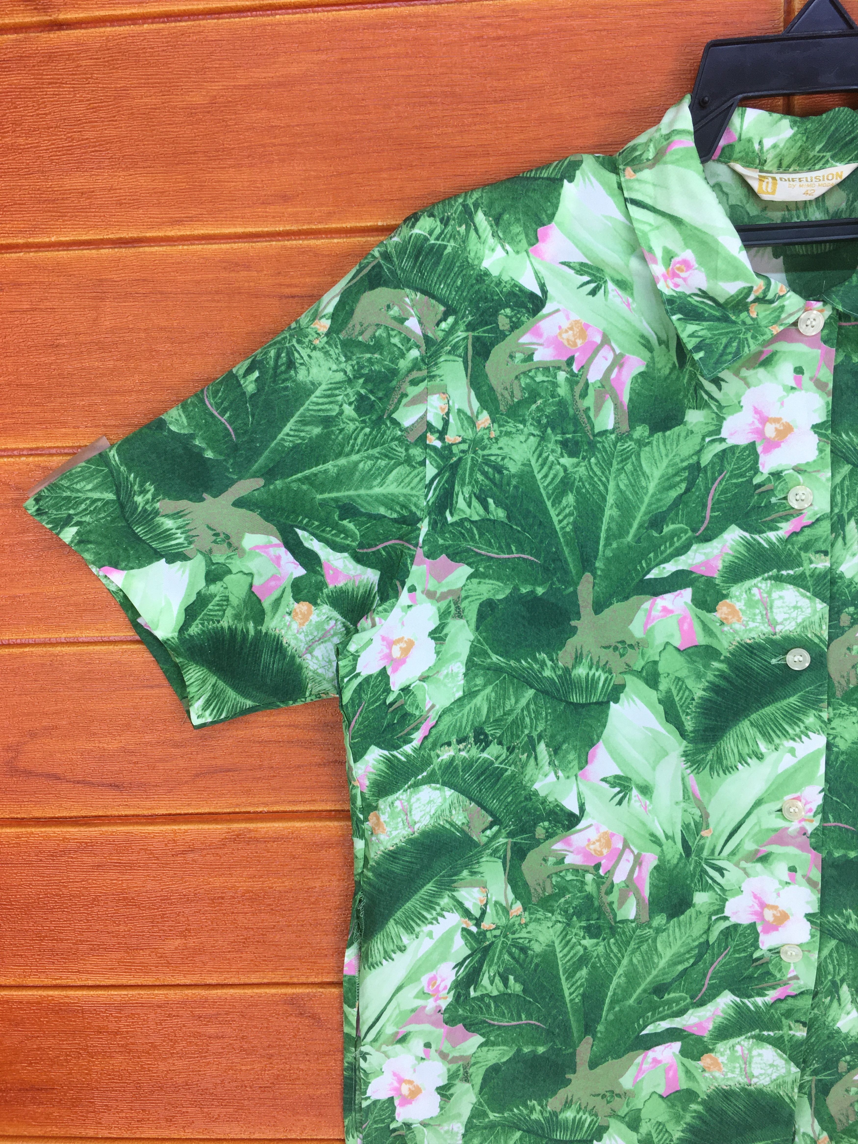 Japanese Brand Vintage Japanese Brand DIFFUSION Women Hawaiian Shirt Size ONE SIZE - 2 Thumbnail