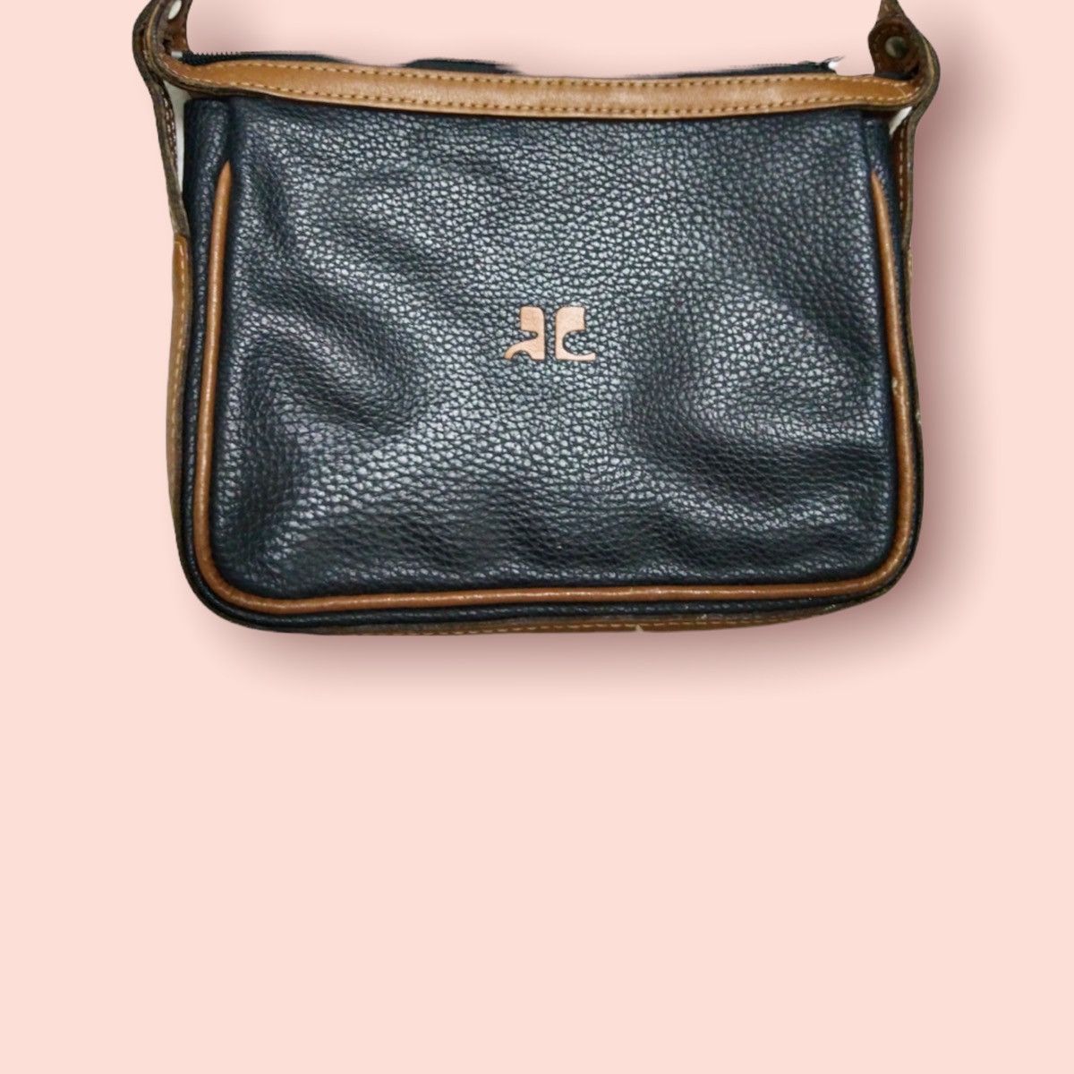 Andre Courreges COURREGES VINTAGE LEATHER MINI CROSSBODY SLING Size ONE SIZE - 2 Thumbnail