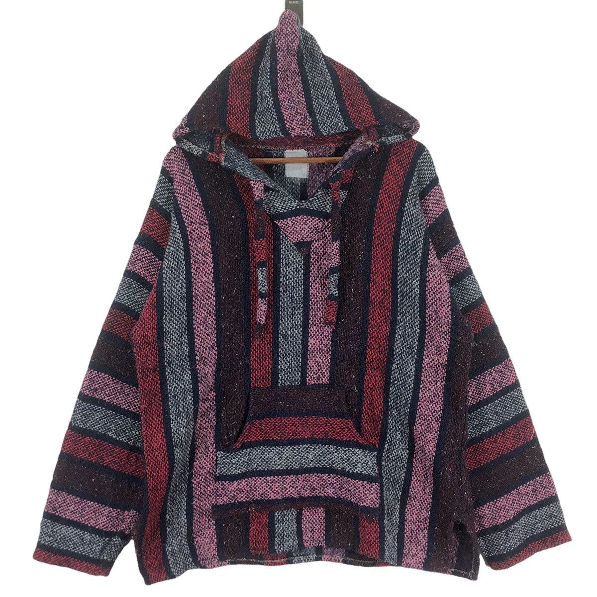 Vintage Vintage Baja Mexican Native Hand Knit Hoodie Sweater Grailed