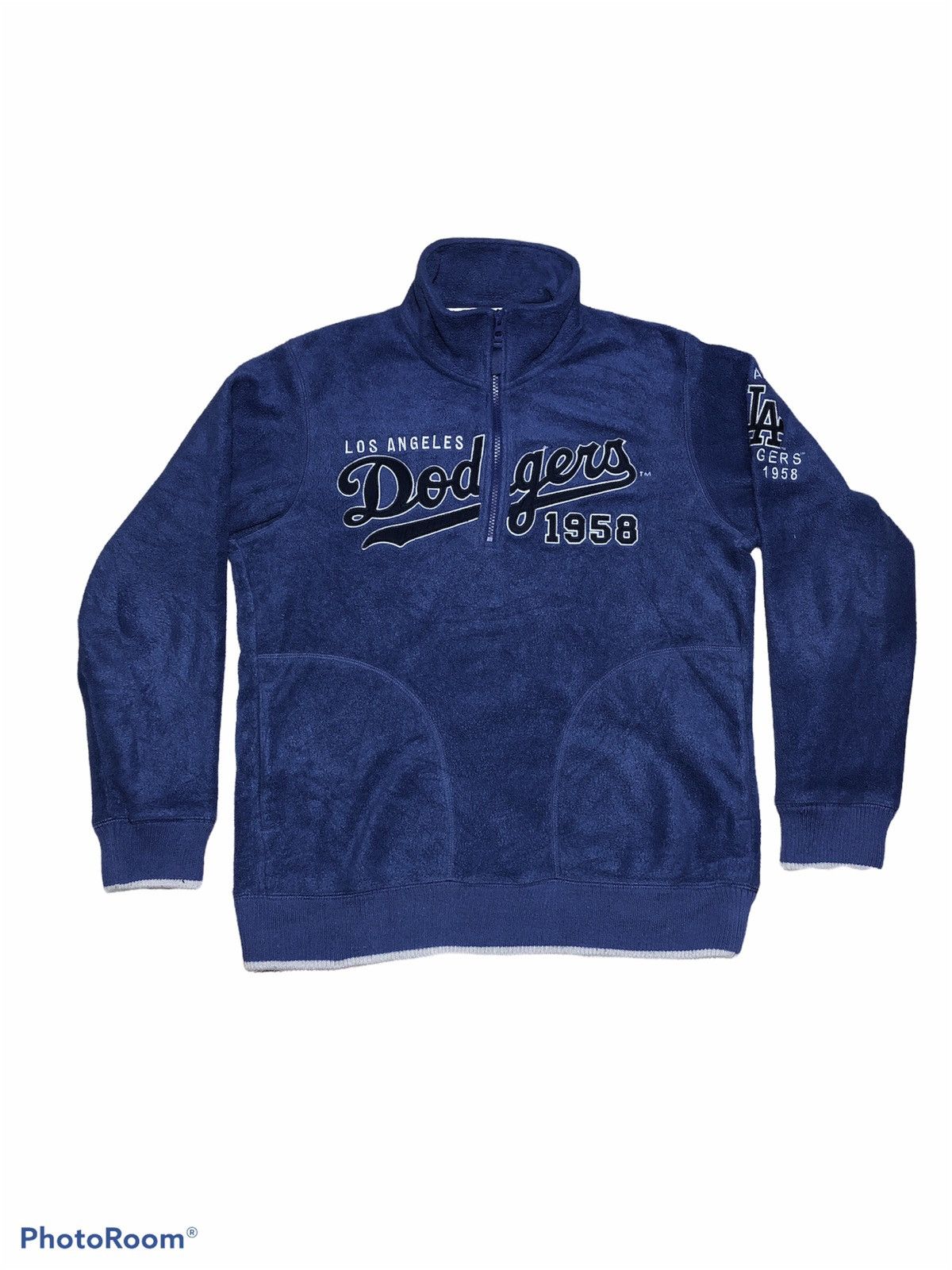 MLB VINTAGE LA DODGERS 1/4 ZIPPER FLEECE JACKET Size US L / EU 52-54 / 3 - 1 Thumbnail