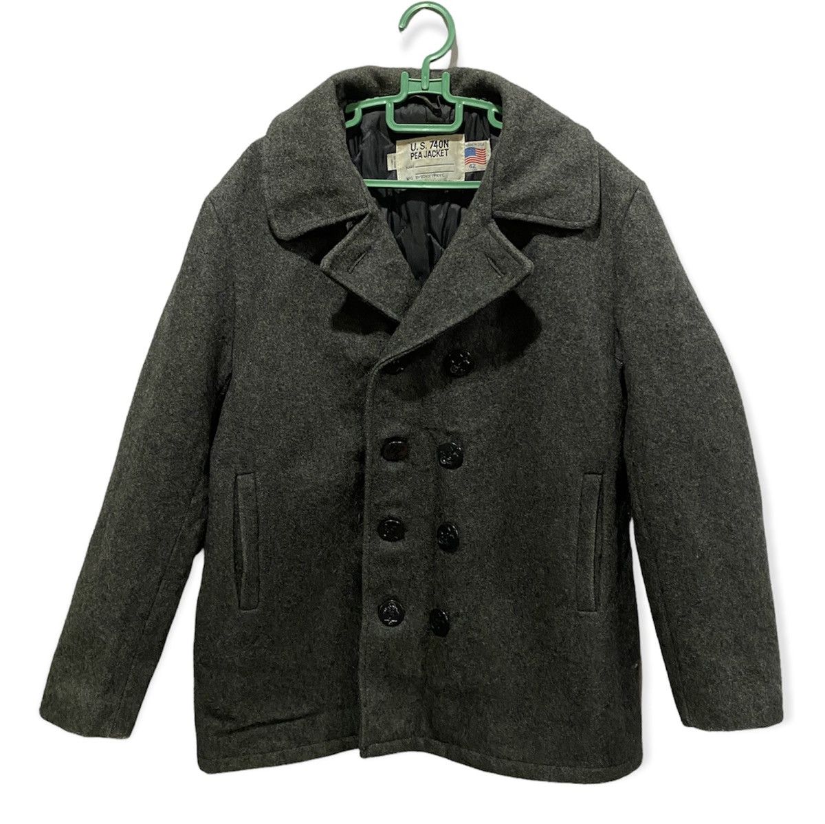 Schott × Vintage Vintage Surplus U.S 740N Pea Jacket by Schott Size US L / EU 52-54 / 3 - 1 Thumbnail