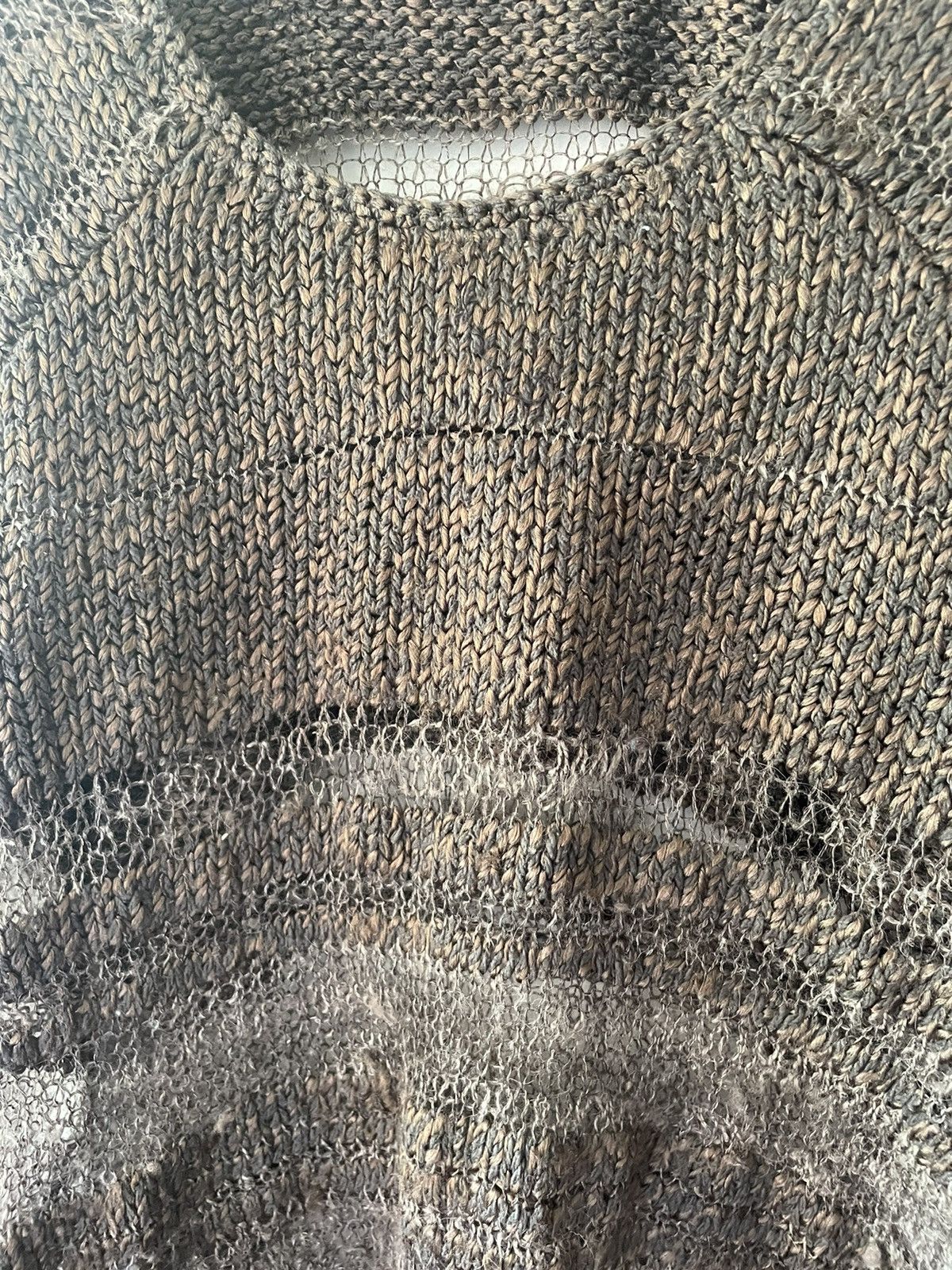 Helmut Lang Helmut Lang Mohair/Silk/Alpaca Grunge Punk Mesh Knit | Grailed