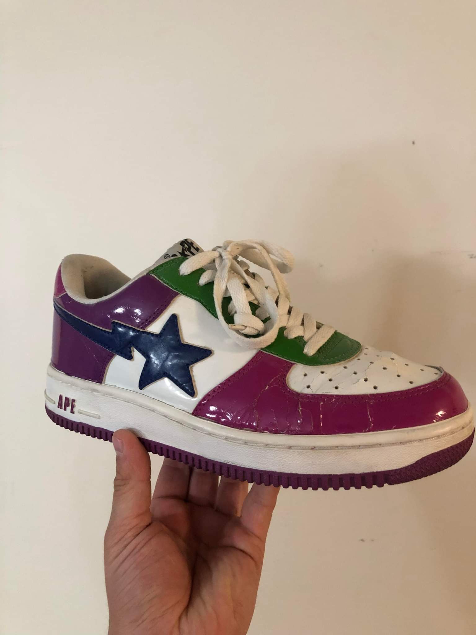 Bape × Nigo Bapesta FS-001 Grape Fanta | Grailed