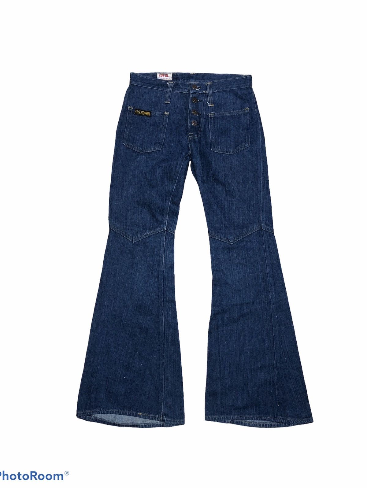 Edwin 70s VINTAGE EDWIN BELL BOTTOM SELVEDGE DENIM Size US 29 - 1 Thumbnail
