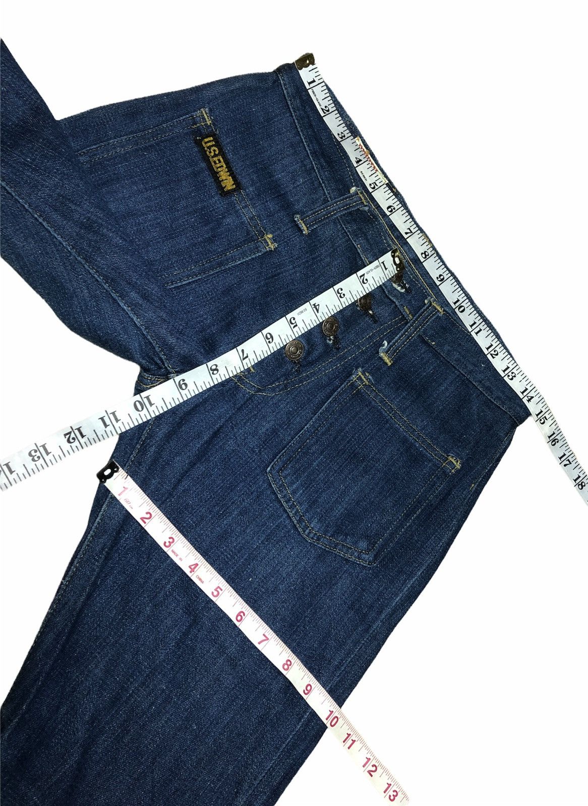 Edwin 70s VINTAGE EDWIN BELL BOTTOM SELVEDGE DENIM Size US 29 - 9 Thumbnail