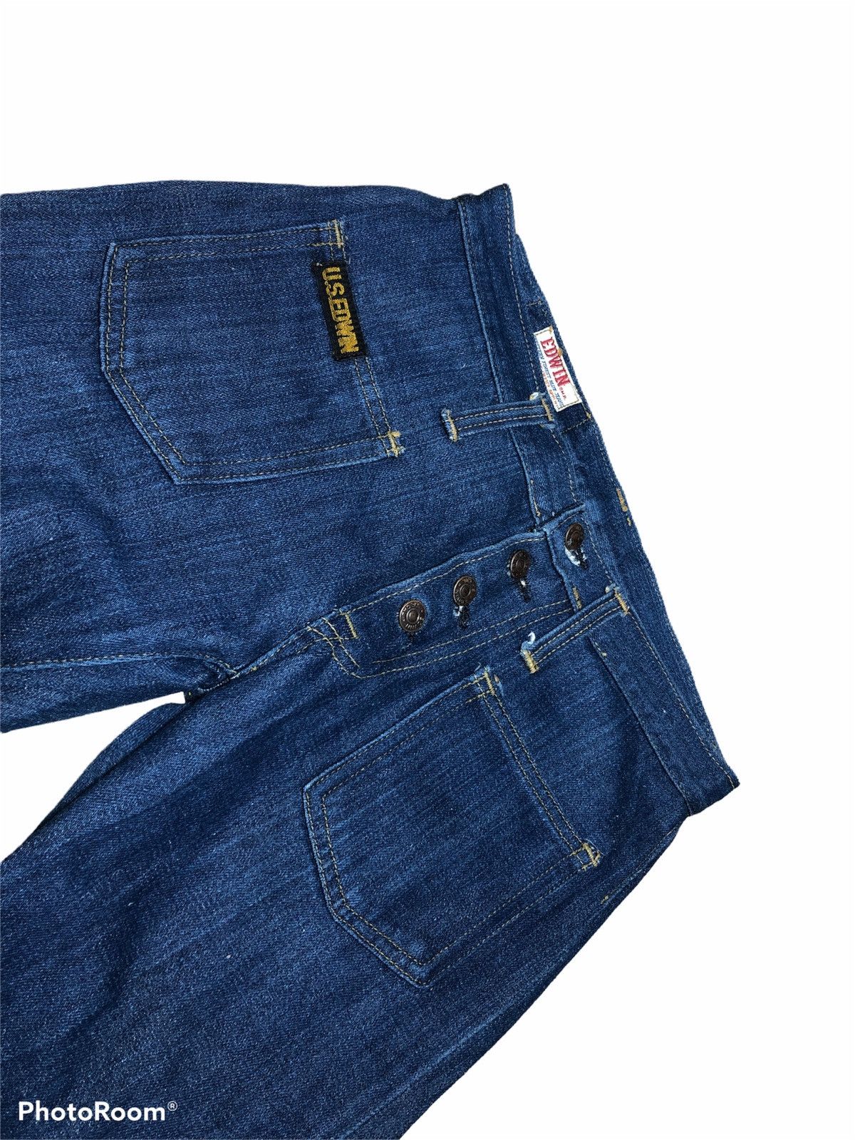 Edwin 70s VINTAGE EDWIN BELL BOTTOM SELVEDGE DENIM Size US 29 - 3 Thumbnail